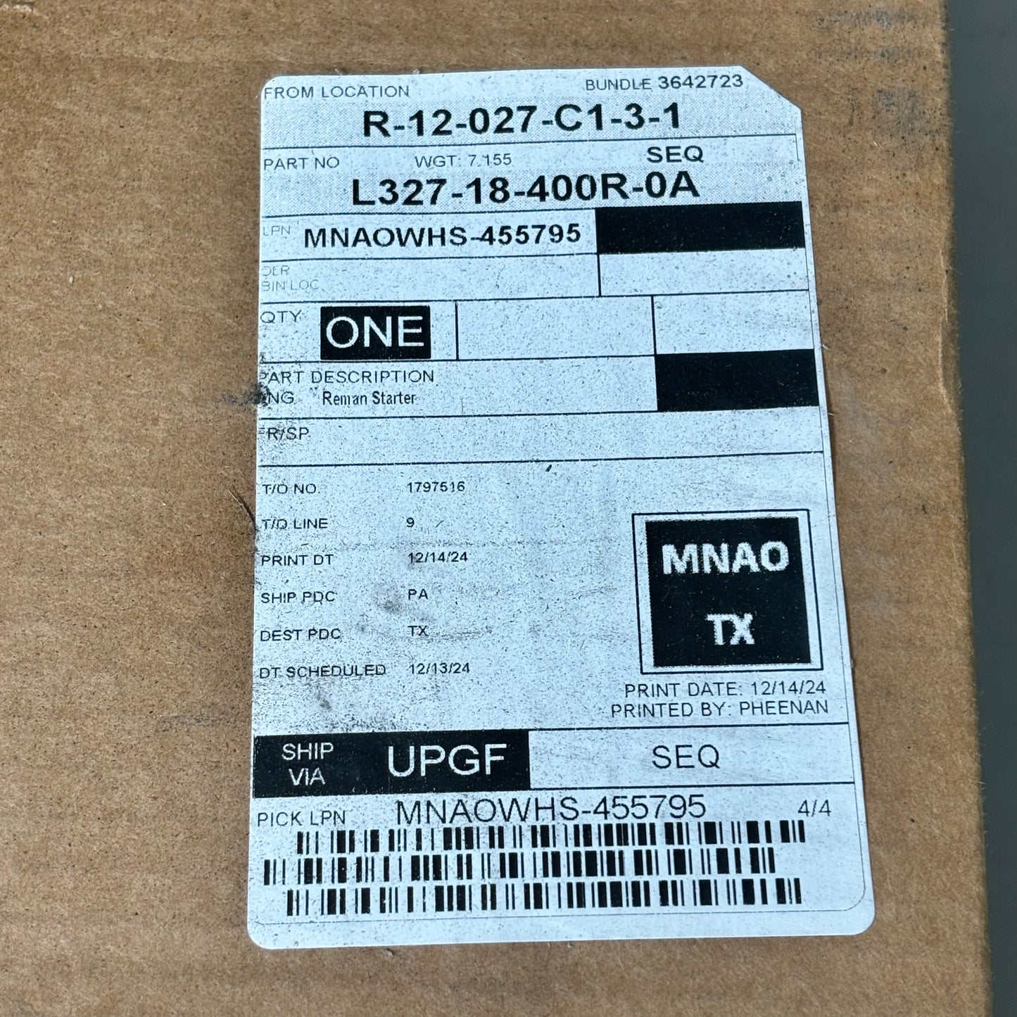 MAZDA Starter For 2004-20210 Remanufactured  L327-18-400R-0A