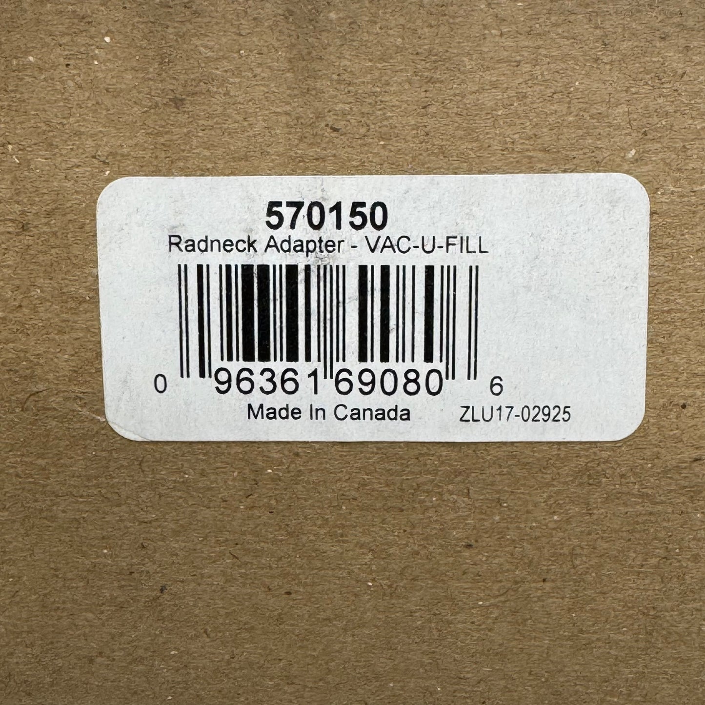 VAC-U-FILL Radneck Adapter 570150