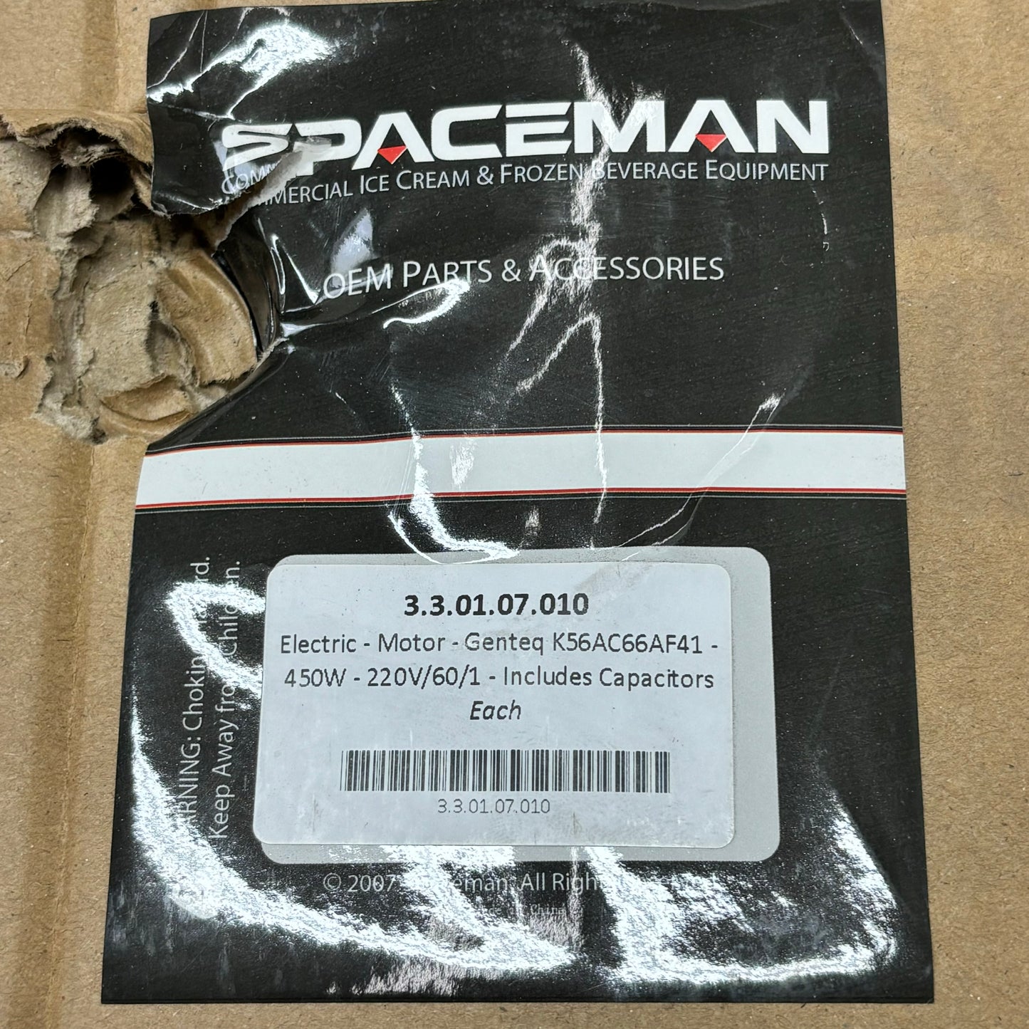 SPACEMAN Motor Capacitors 220V 60HZ 1 Phase Genteq K56AC66AF41 OEM 3.3.01.07.010