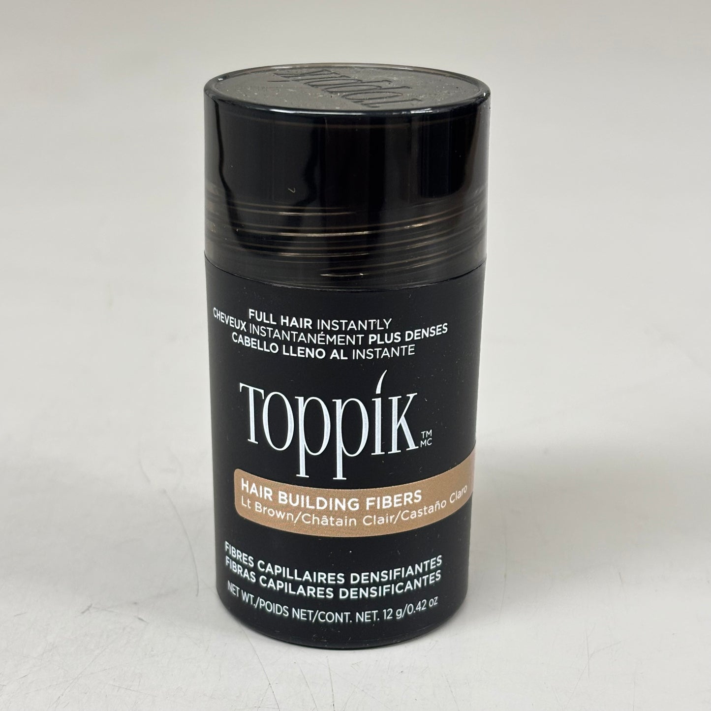 TOPPIK Safe & Natural Hair Building Fibers All Hair Types 0.42 oz Light Brown 548120