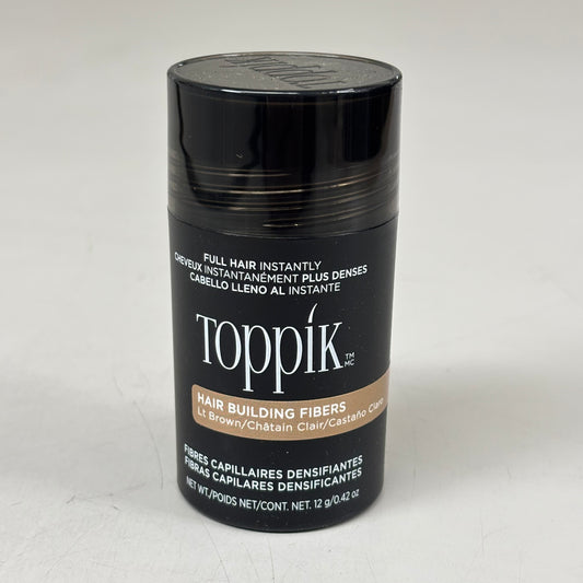 TOPPIK Safe & Natural Hair Building Fibers All Hair Types 0.42 oz Light Brown 548120