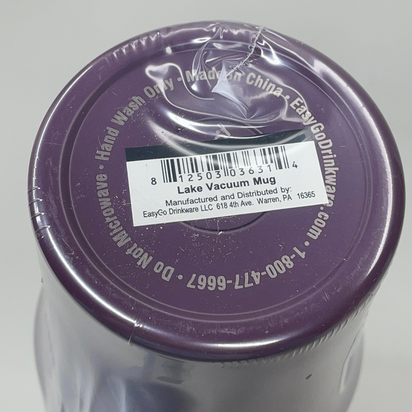 EASYGO DRINKWARE Love's Lake Vacuum Insulated Stainless Steel Mug 40oz Purple LKM-40