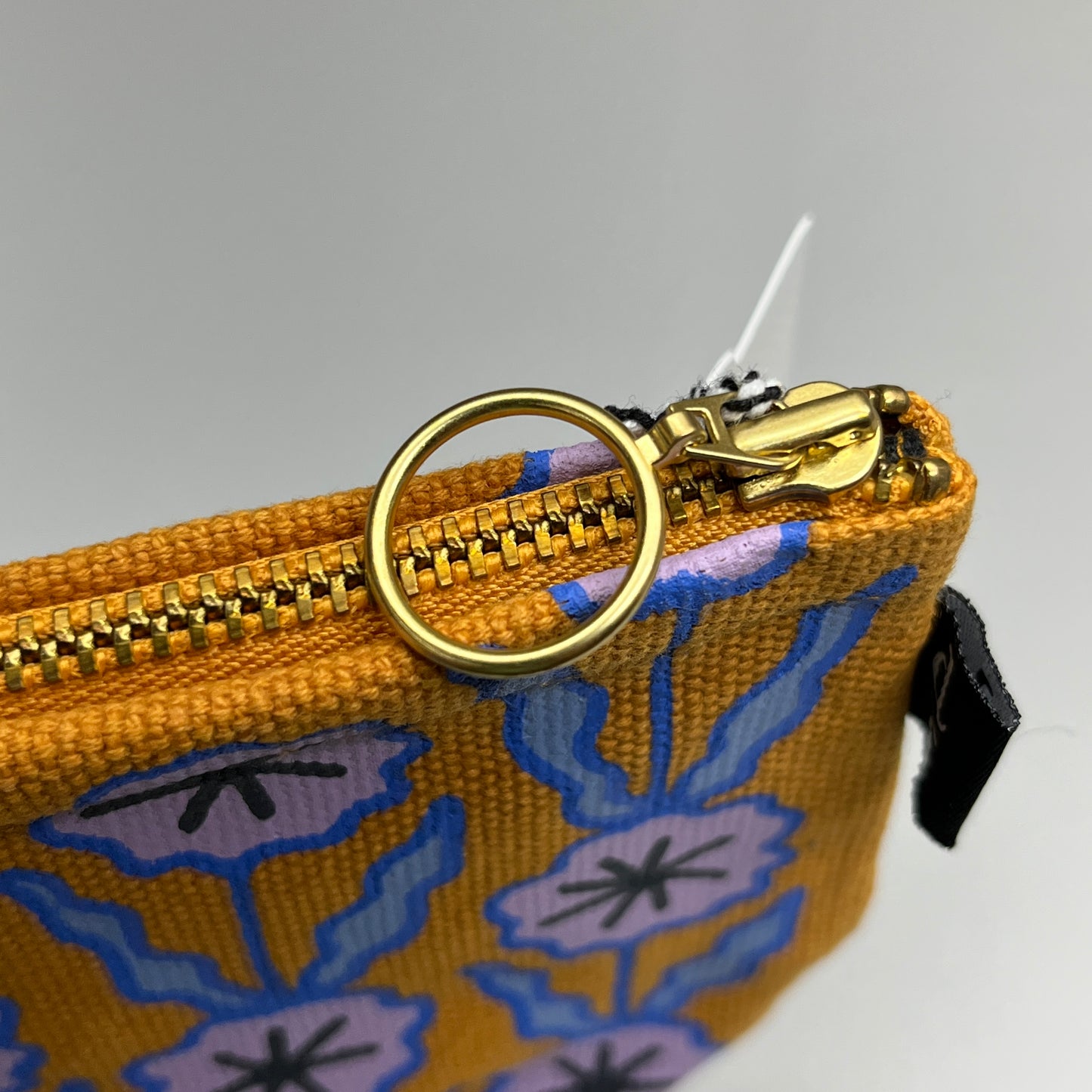 DANICA STUDIO Still Life Halfmoon Zipper Pouch 4.5" x 4.5" Orange /Design 7002646 (New)