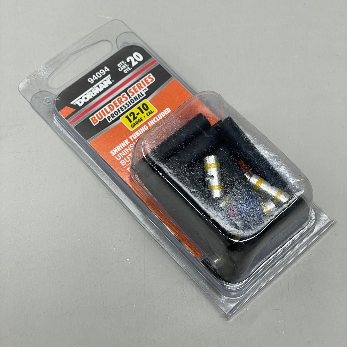 DORMAN (5 PACK) Uninsulated Butt Connectors w/ Shrink Tubing 12-10 GA 94094