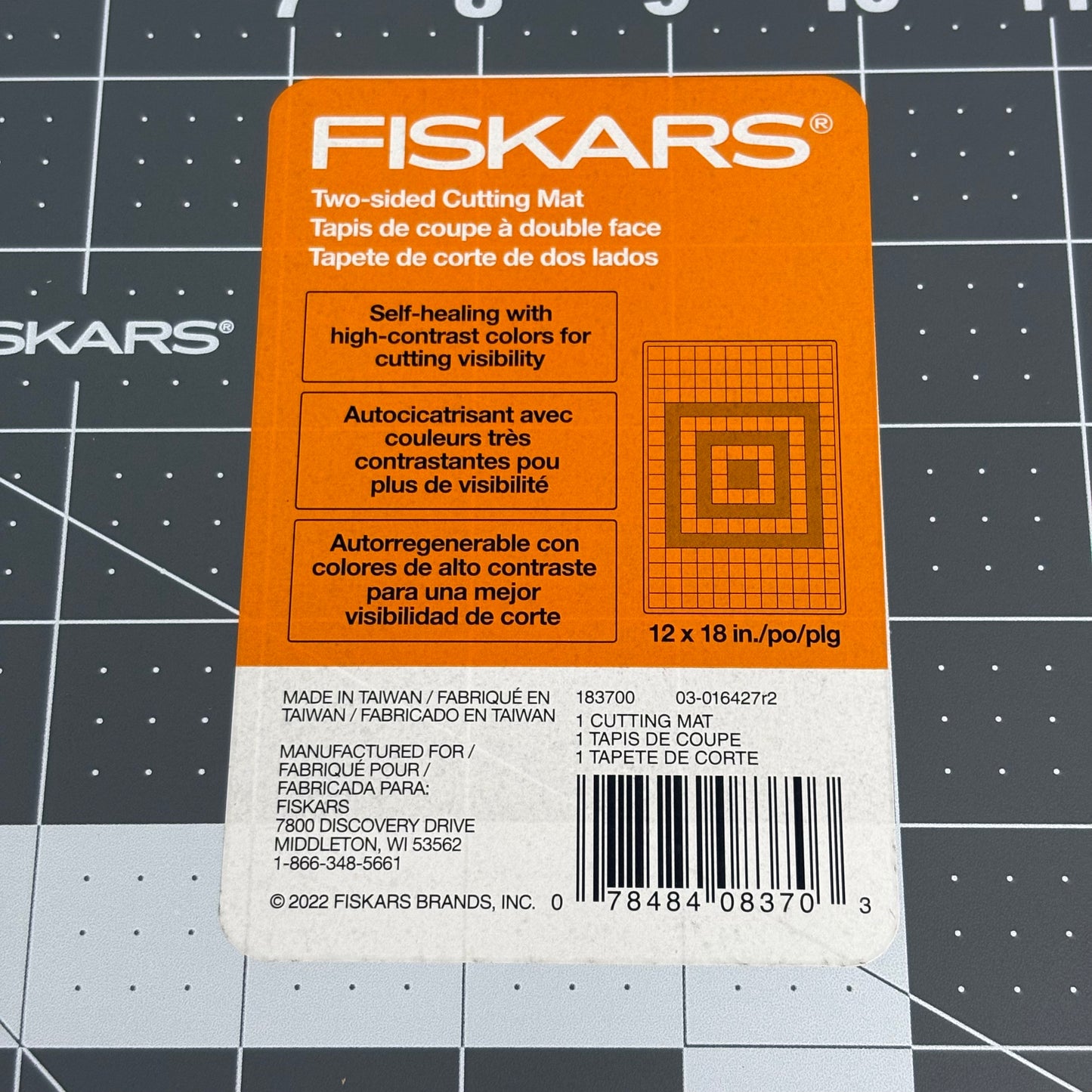 FISKARS (3 PACK) 12 x 18in Double Sided Cutting Mat