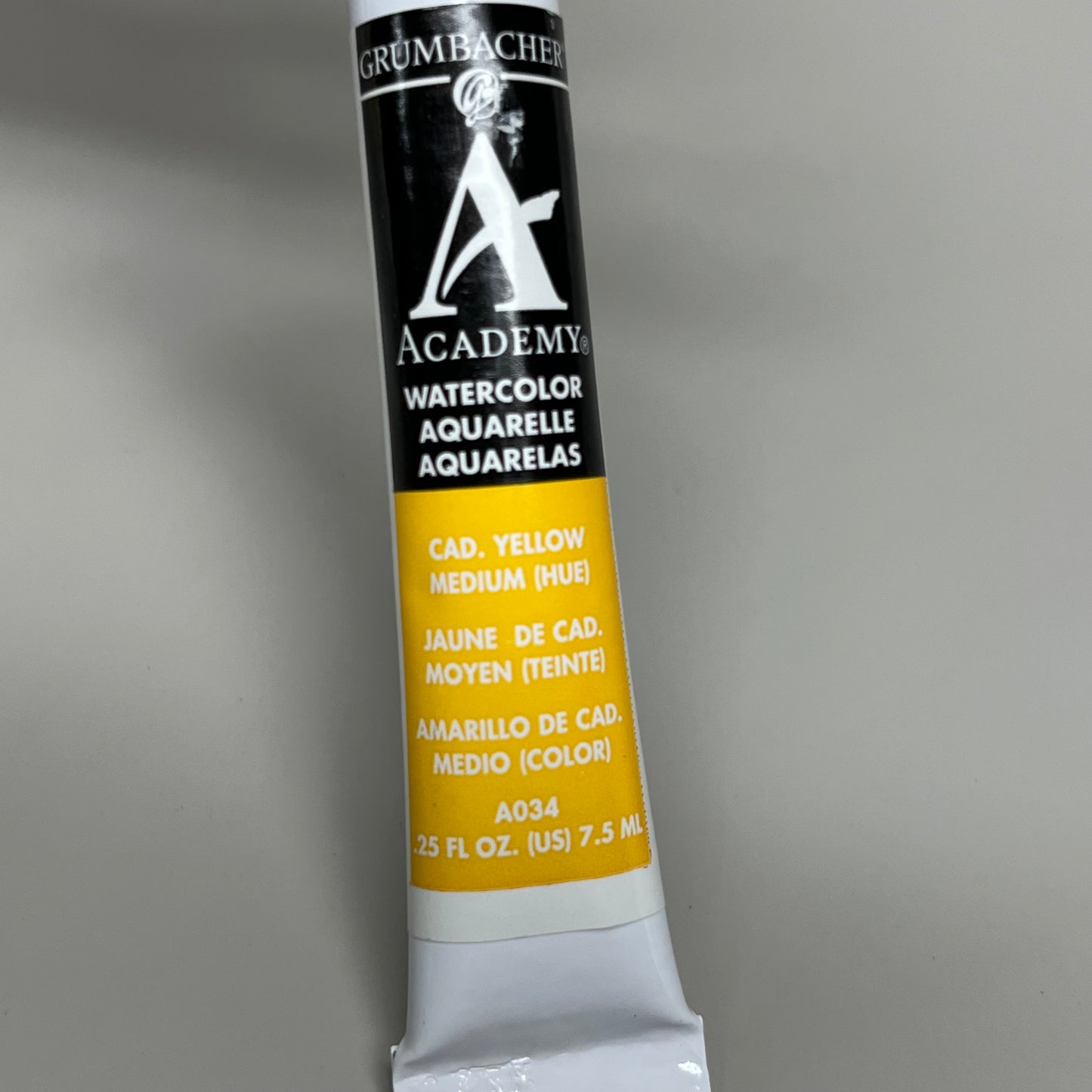 GRUMBACHER 6-PACK! Academy Watercolor Paint Cad Yellow MD .25 fl oz / 7.5 ml A034 (New)