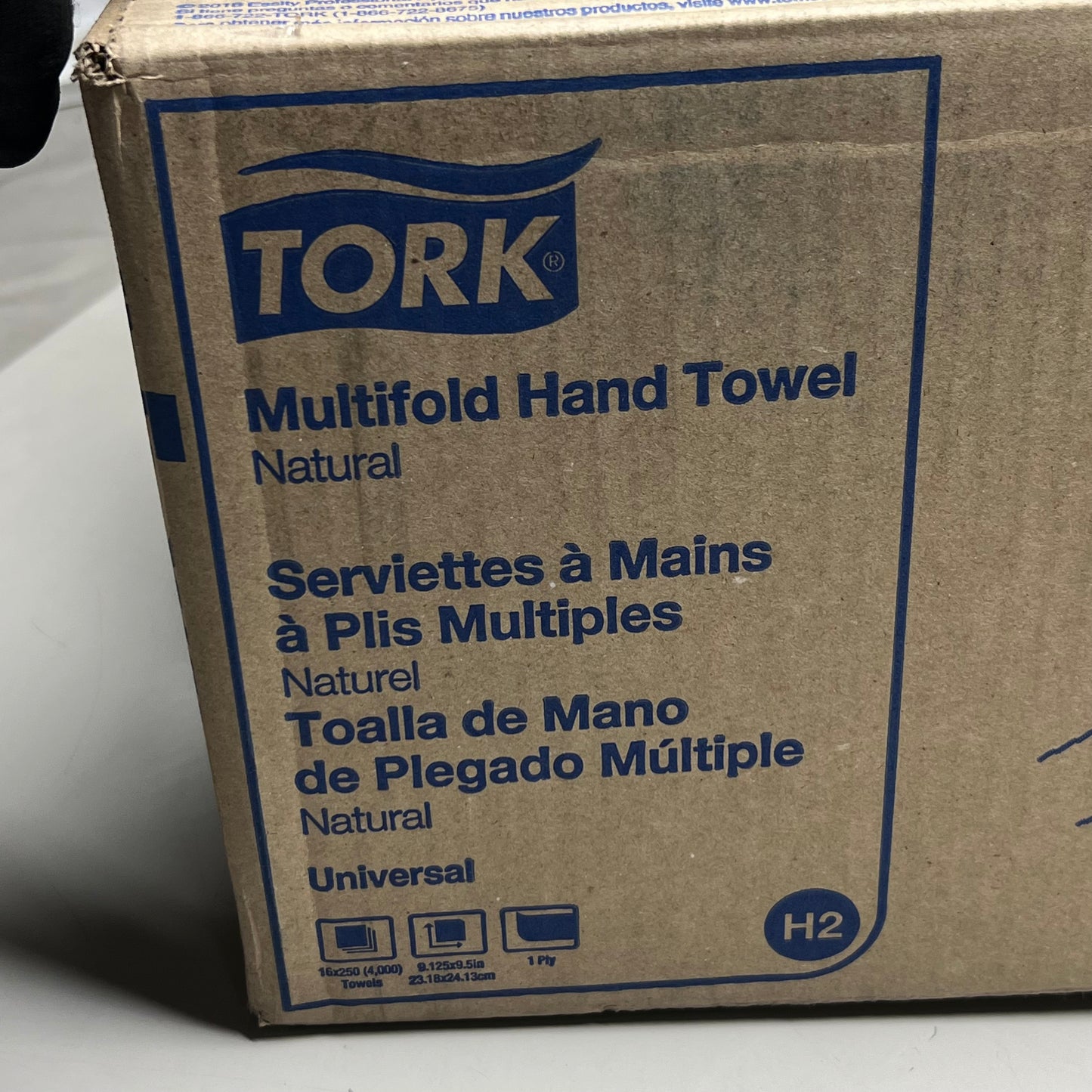 ZA@ TORK (4,000 TOWELS TOTAL) Natural Multi-Fold Hand Towel 1-Ply Brown MK 530A (AS-IS, Box Damage)