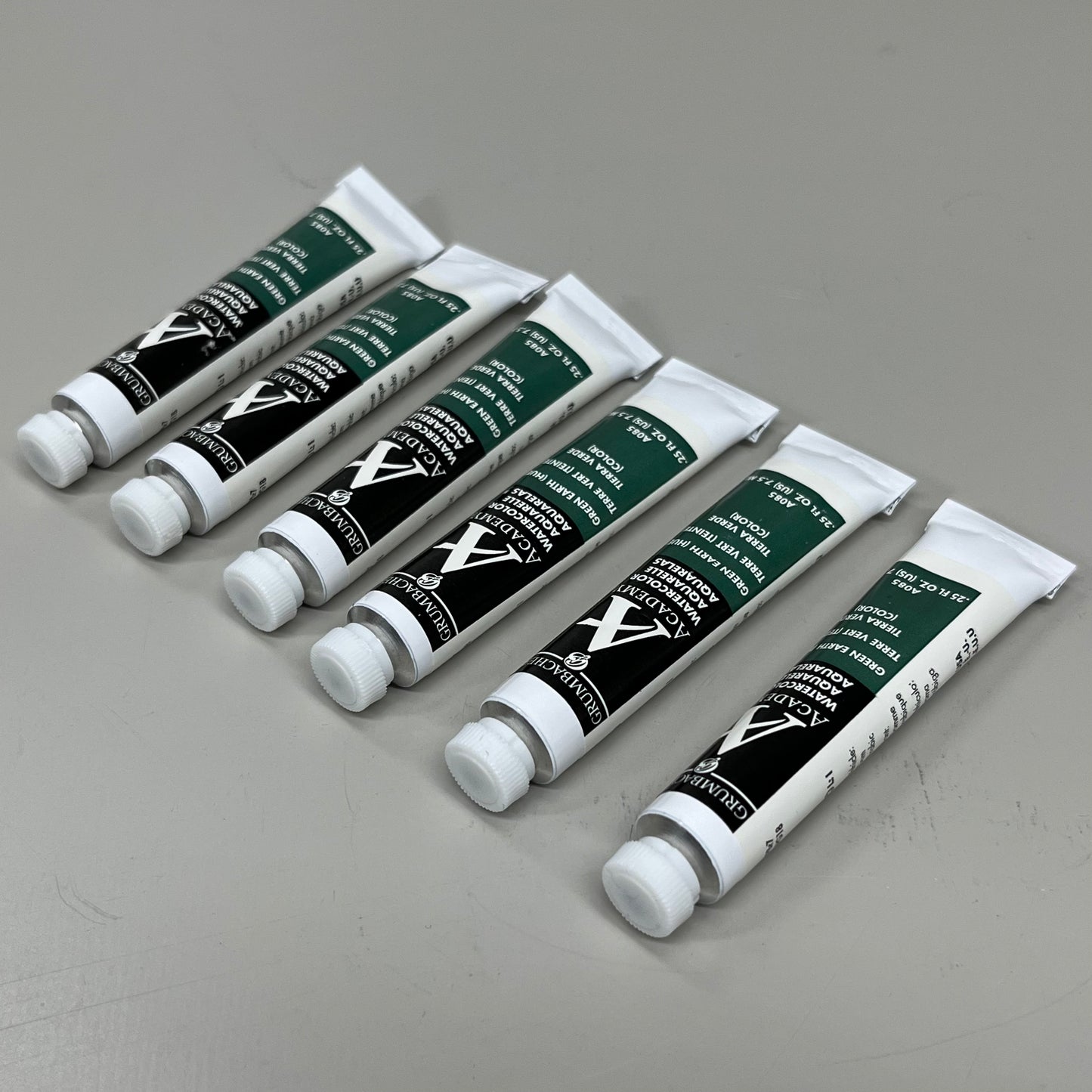 GRUMBACHER 6-PACK! Academy Watercolor Paint Green Earth .25 fl oz / 7.5 ml A085 (New)