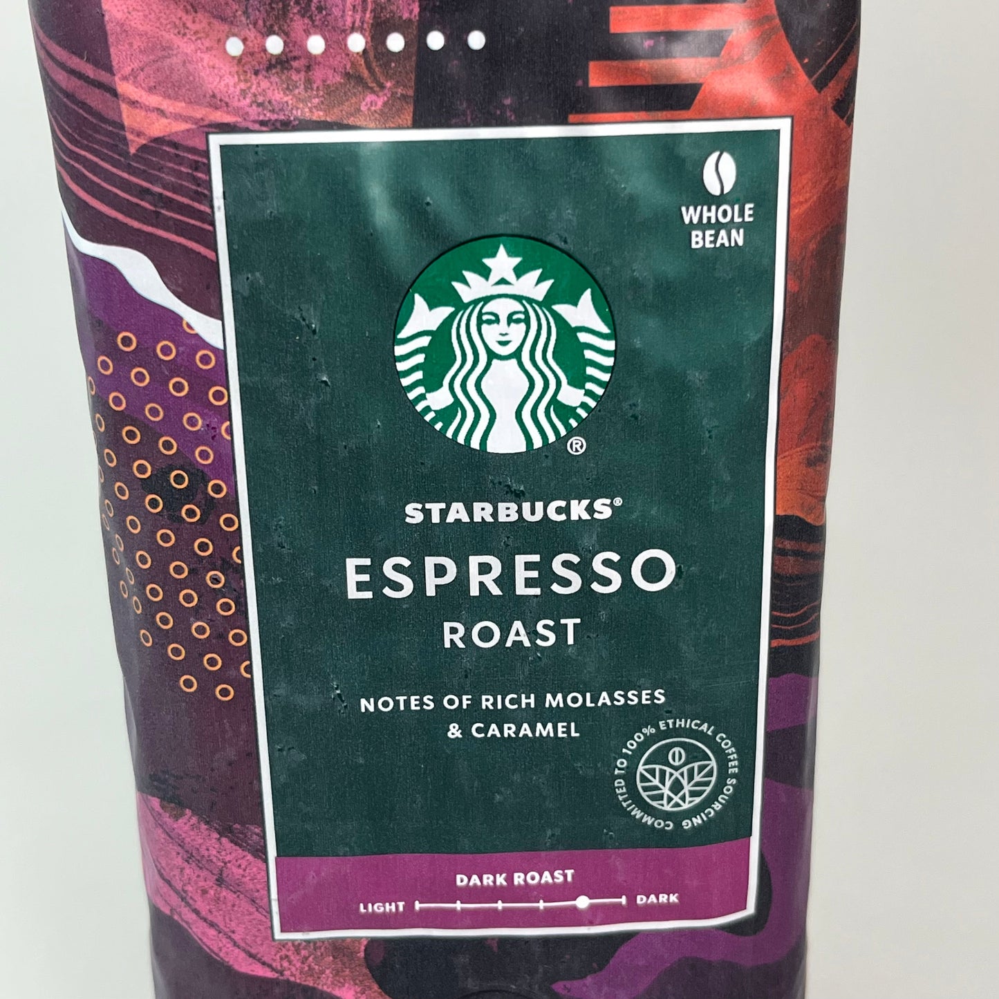 ZA@ STARBUCKS (6 PACK) Espresso Roast Whole Bean Arabica Coffee 16 oz 1LB BB 11/24