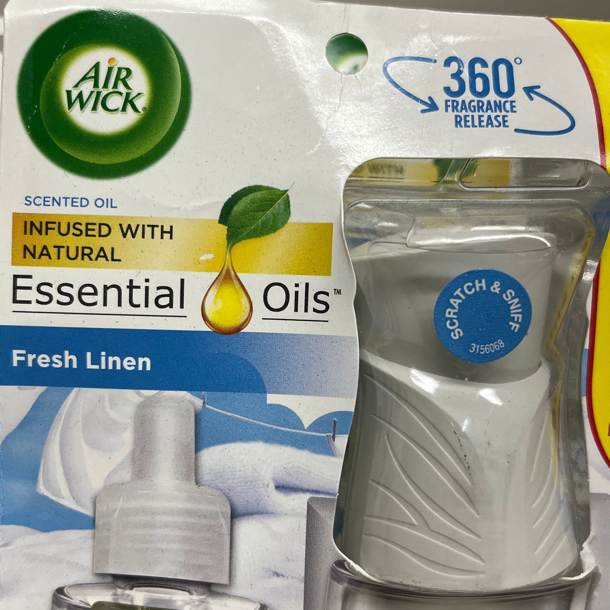 8~Air Wick Fresh Linen Essential Oil Refills .67 oz each