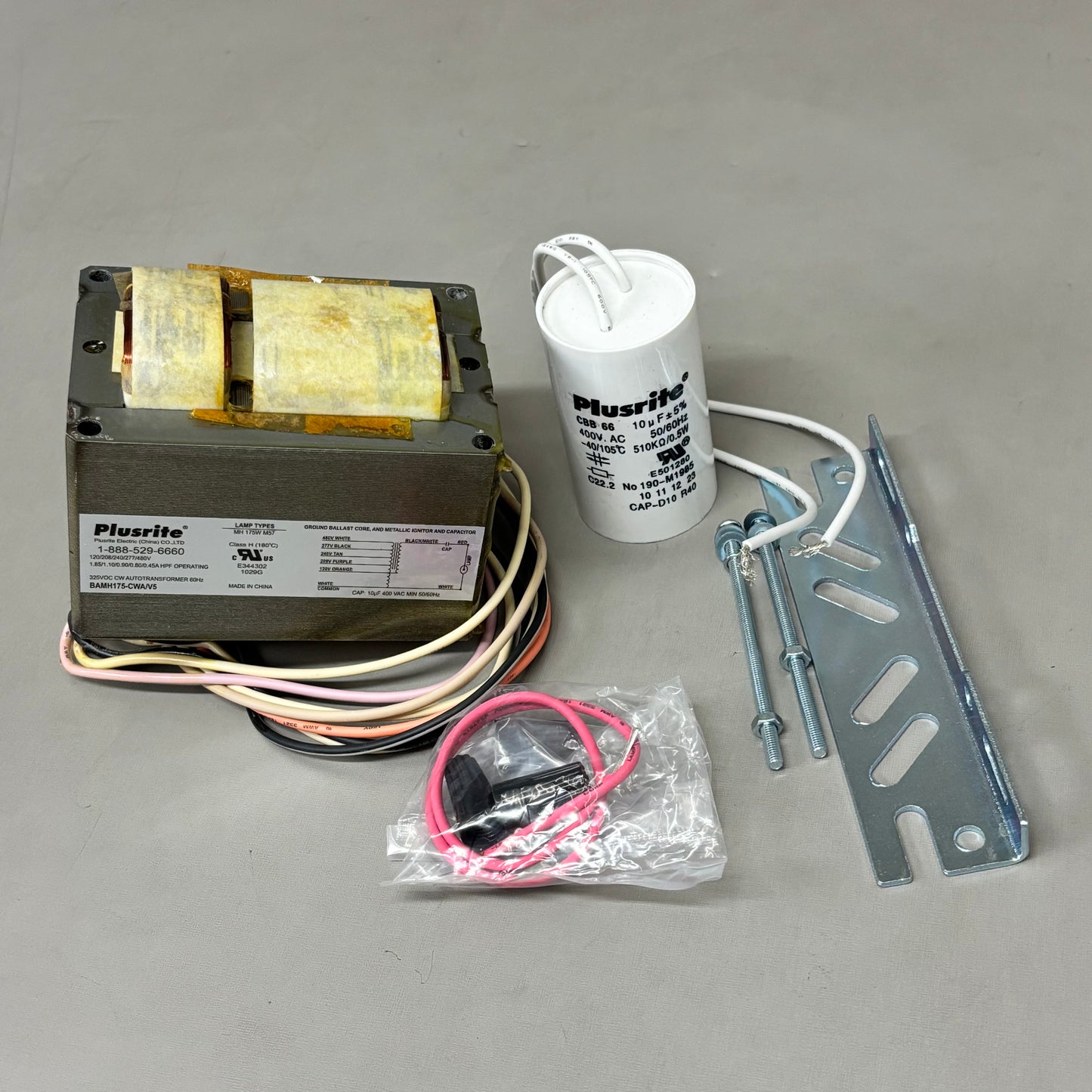 PLUSRITE Probe Start Metal Halide Ballast Kit 175 Watt M57 5 Tap BAMH175-CWA/V5