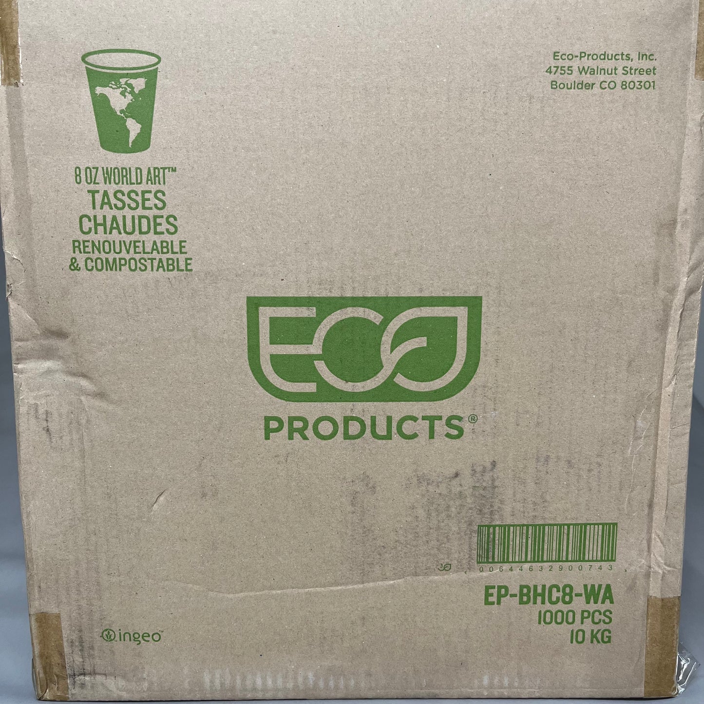 ECO-PRODUCTS 1000-PACK! 8oz Cups Made from Sugarcane Compostable (New)