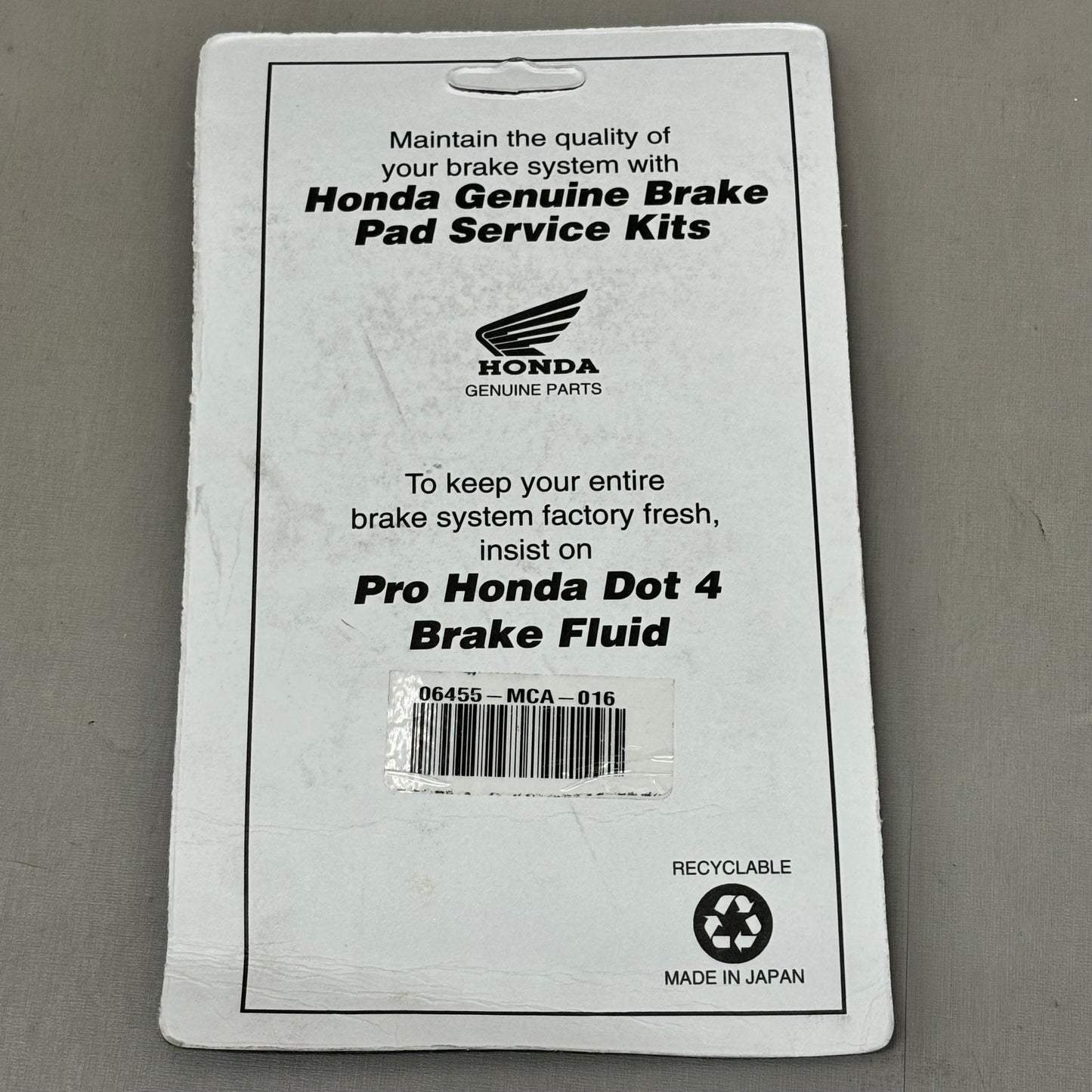 HONDA Front Brake Pad Gold Wing-GL1800 Valkyrie Bagger-GL1800B OEM 06455-MCA-016