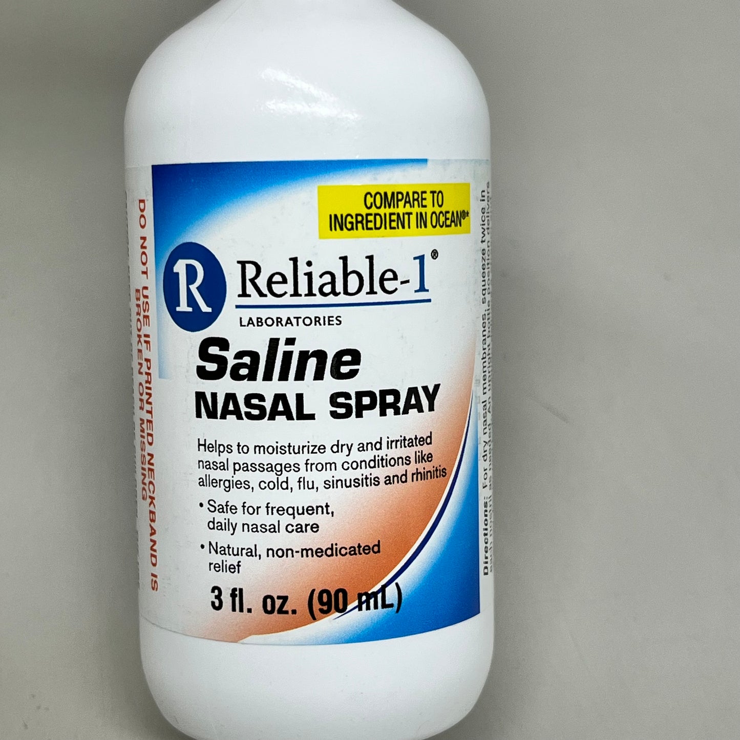 RELIABLE-1 (2 PACK) Saline Nasal Spray 3fl oz (90mL) SM23092 Exp. 12/2026