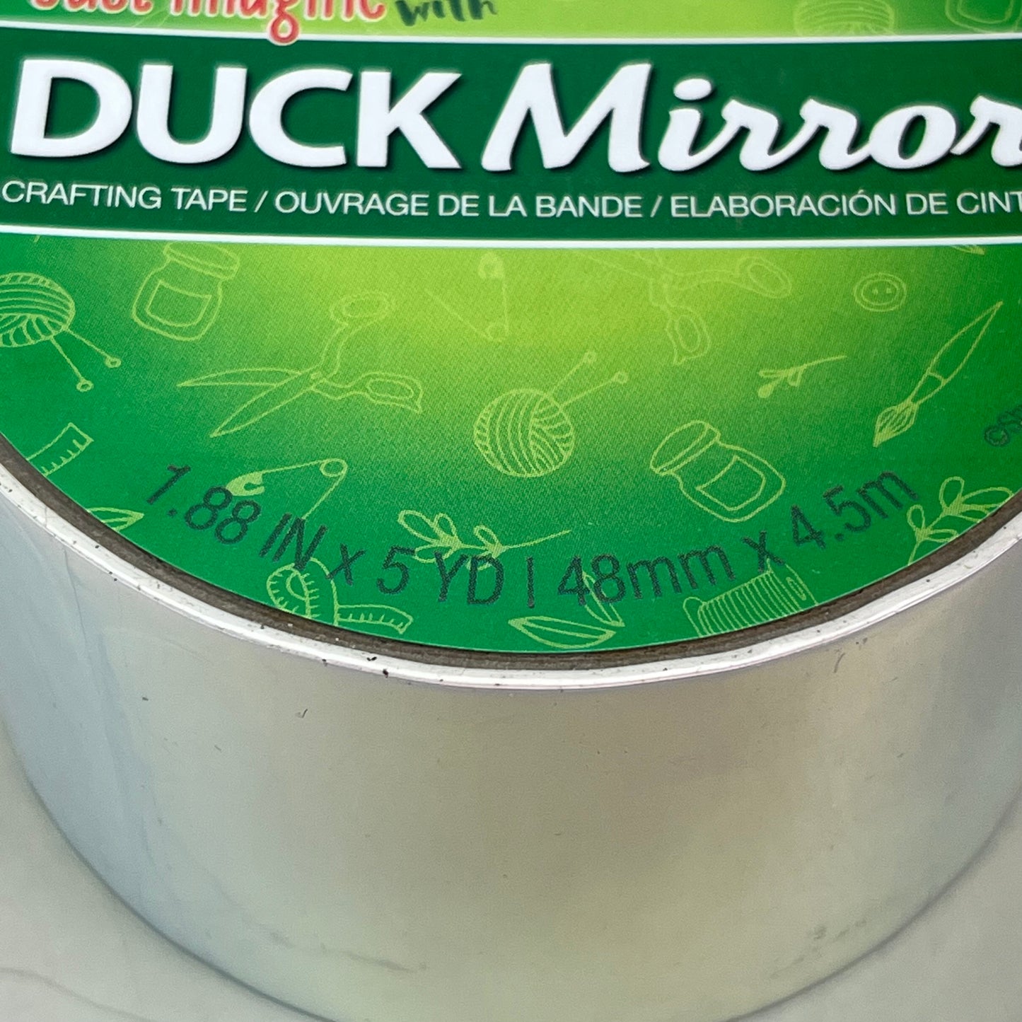 SHURTAPE Duck Craft 4 Rolls of White Mirror Crafting Tape 1.88 X