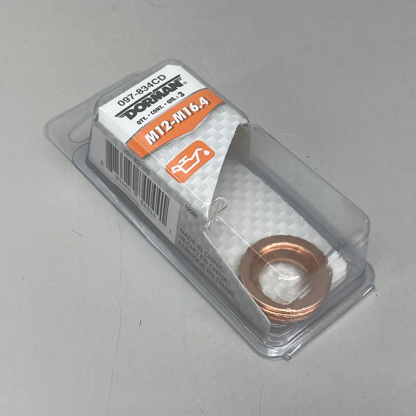 DORMAN (5 Pack) Copper Oil Pan Drain Plug Gaskets 097-834CD