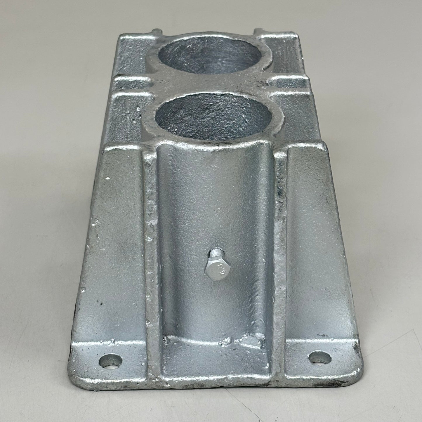 VESTIL Steel Pipe Safety Railing Double Socket Cast Steel 7"L x 5"W Unfinished