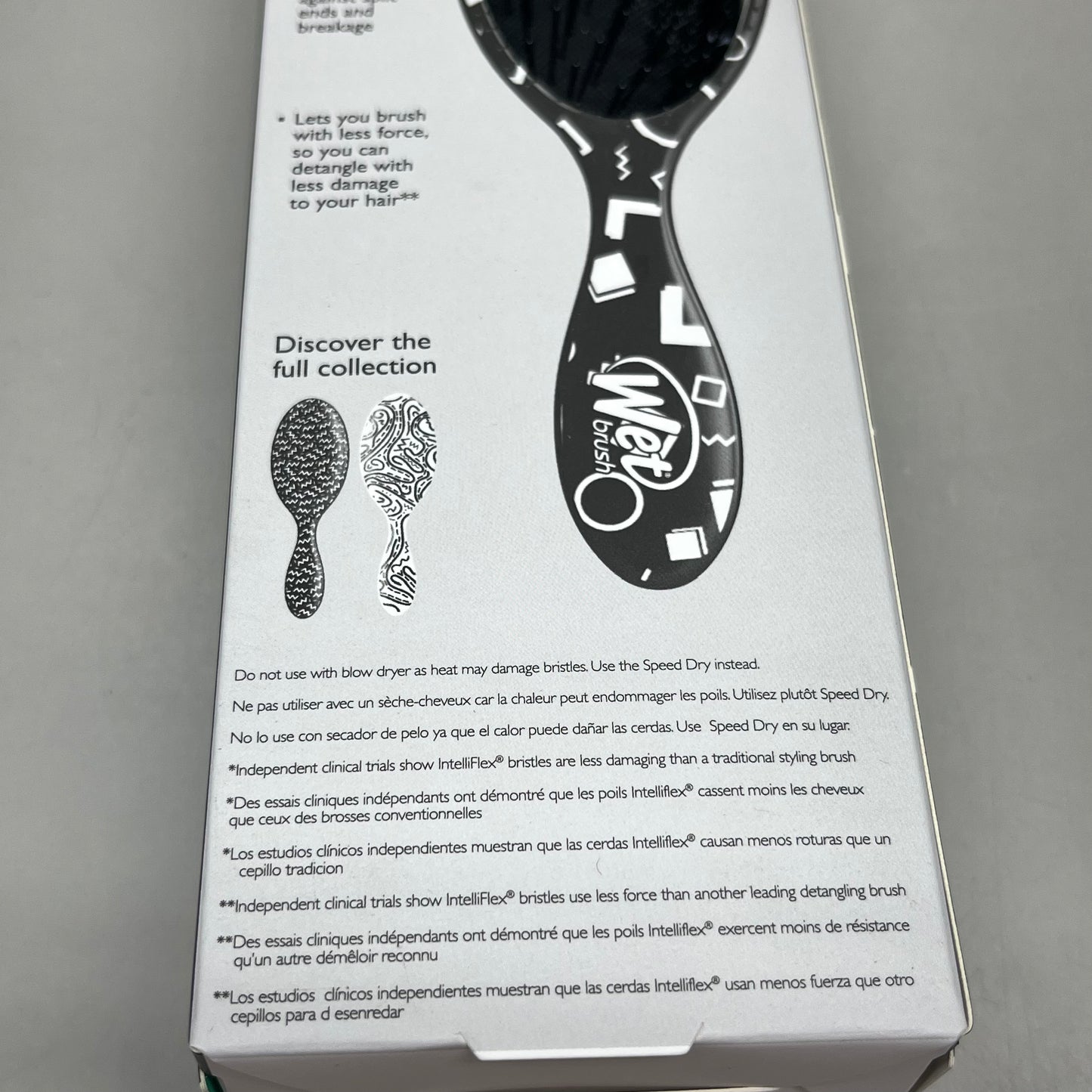 WET BRUSH (2-PACK!) Original Detangler Hipster Assortment Black GYZWR830HIPS