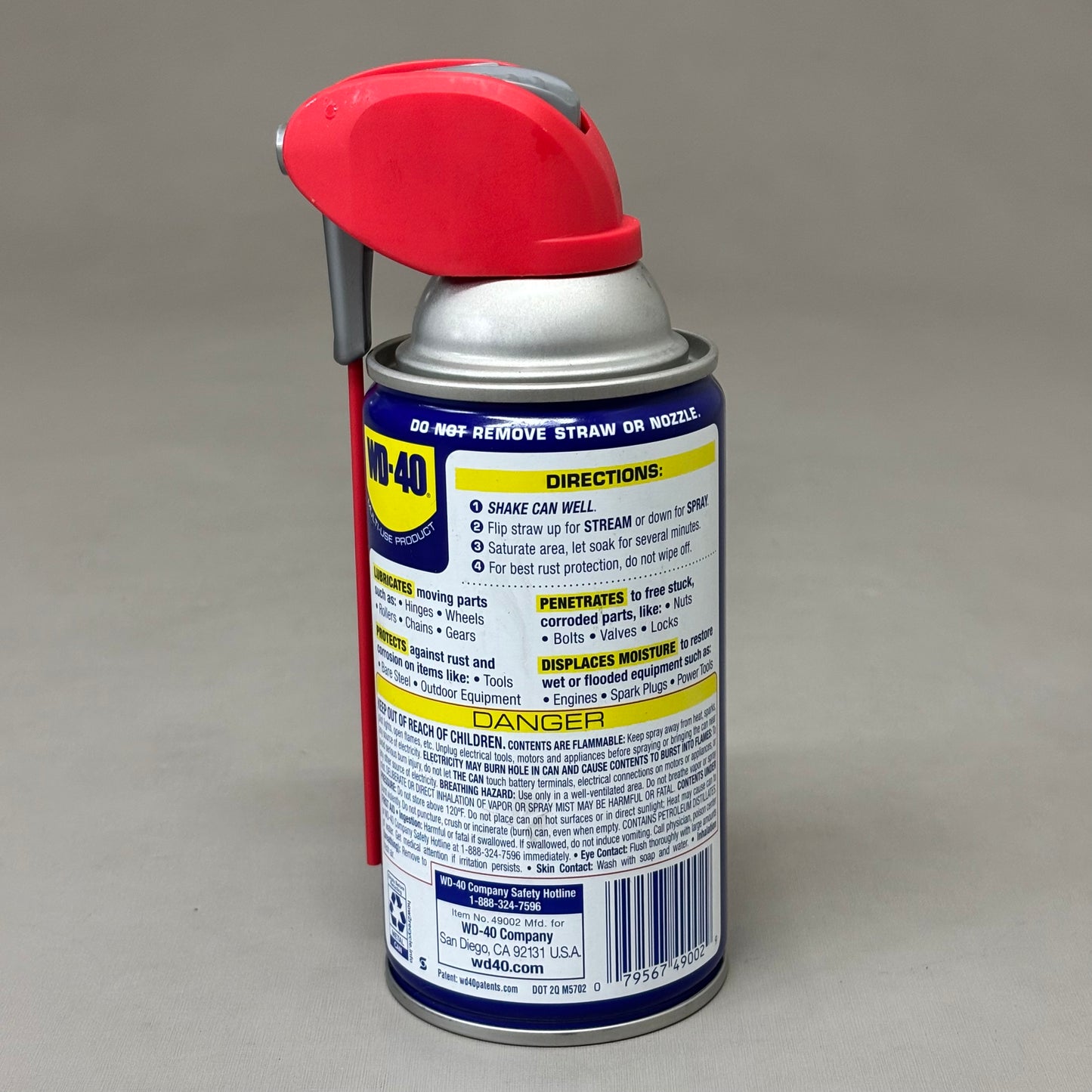 ZA@ WD-40 (6 PACK) Original Formula Multi-Purpose Lubricant Spray w/ Straw 8 fl oz B
