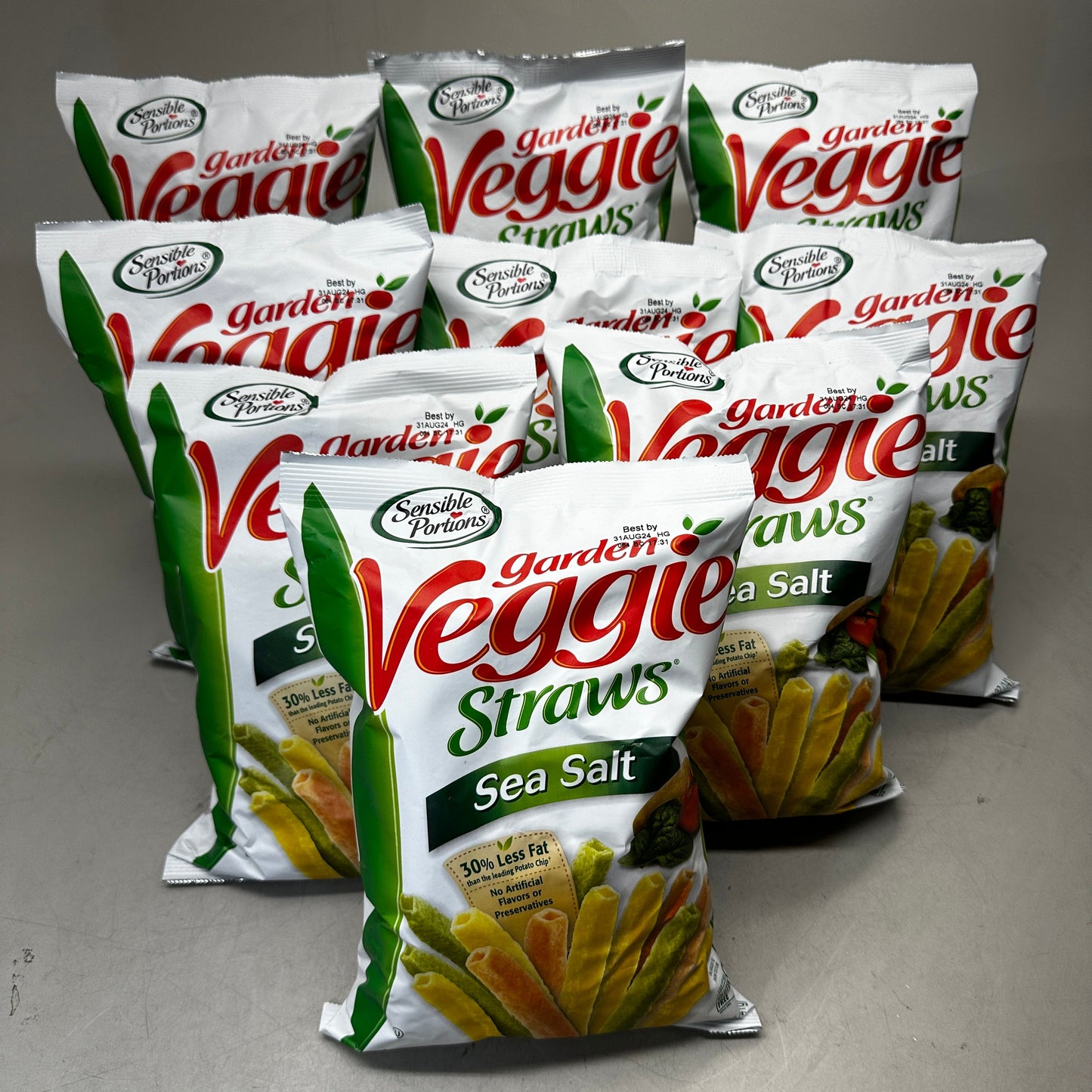 ZA@ SENSIBLE PORTIONS 9 PK! Garden Veggie Straws 5oz Bags BB 08/24 F