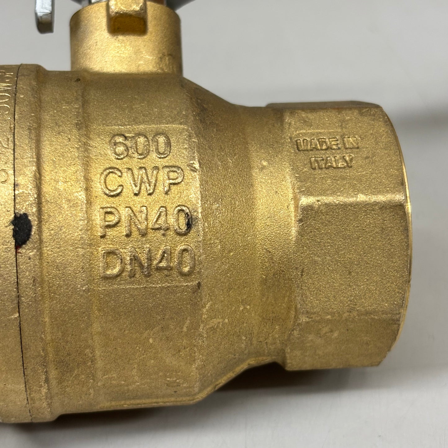 RUBINC Threaded Ball Brass Valve S95 600 CWP PN40 DN40 1-1/2" Made in Italy