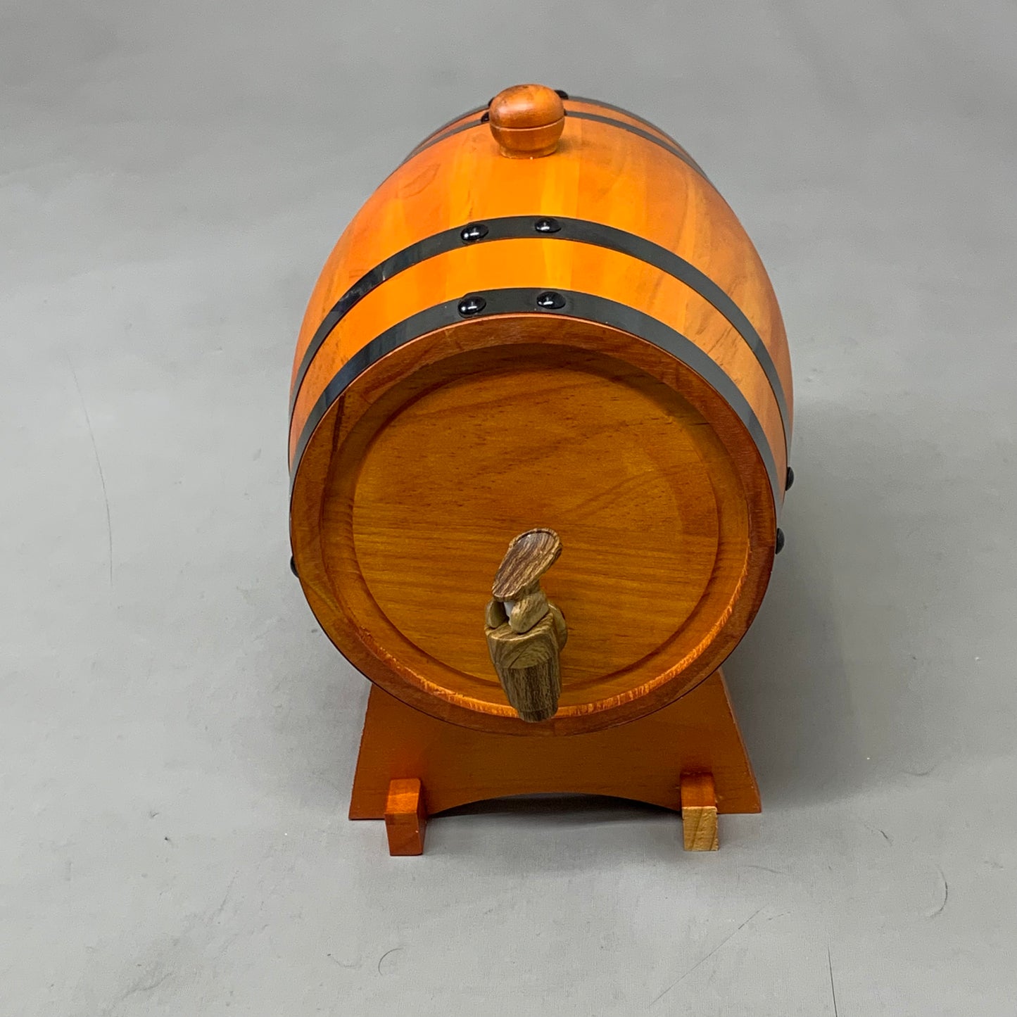 FIUDEX Solid Wood Wine Barrel Decorative Beer Keg Light Brown