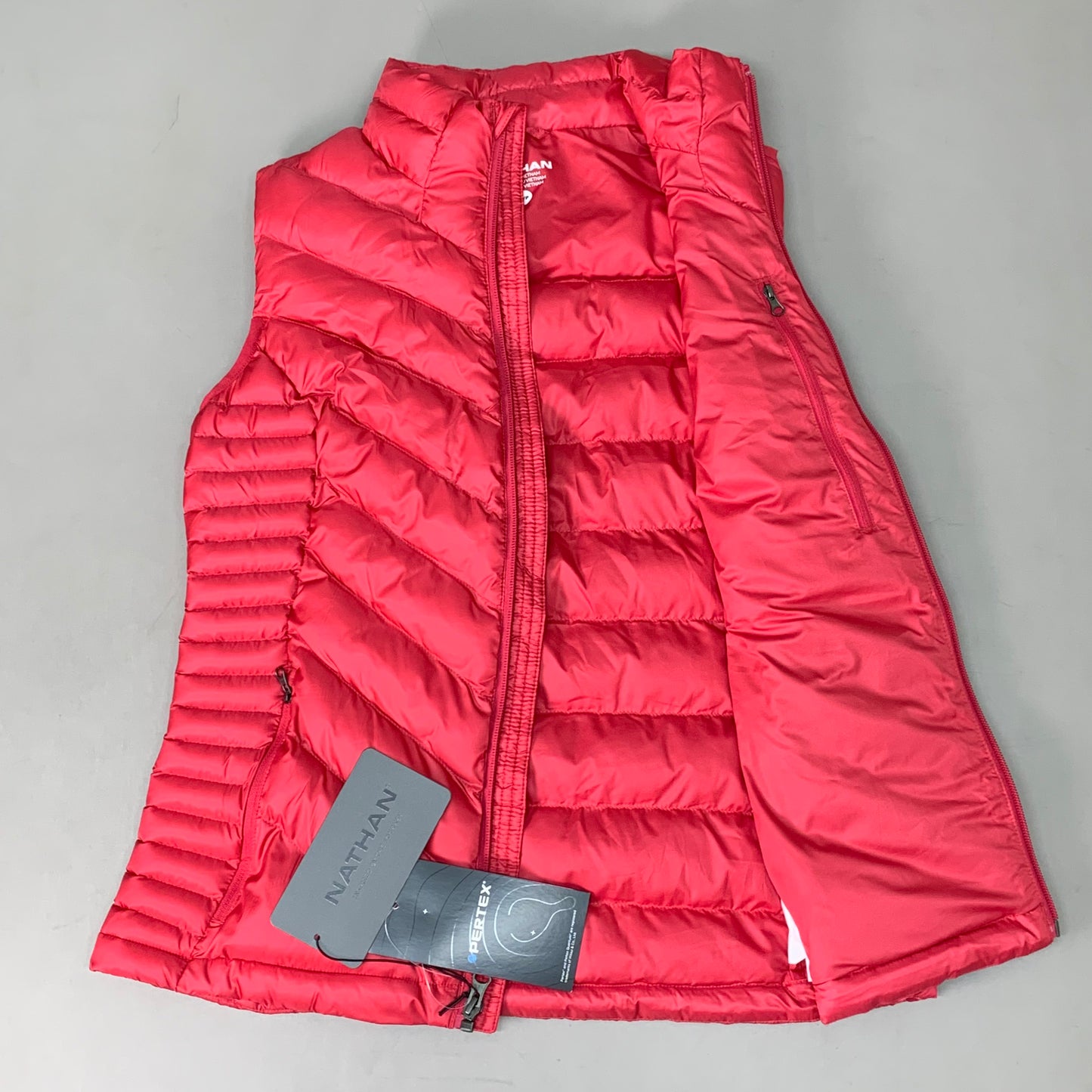 NATHAN Puffer Vest Pertex Running Women's S Raspberry Wine NS50600-20094-S