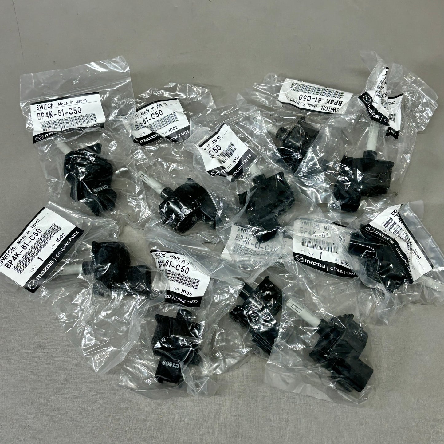 ZA@ MAZDA (10 PACK!) OEM Genuine Parts Switch 3 1/2" x 2" Black BP4K-61-C50