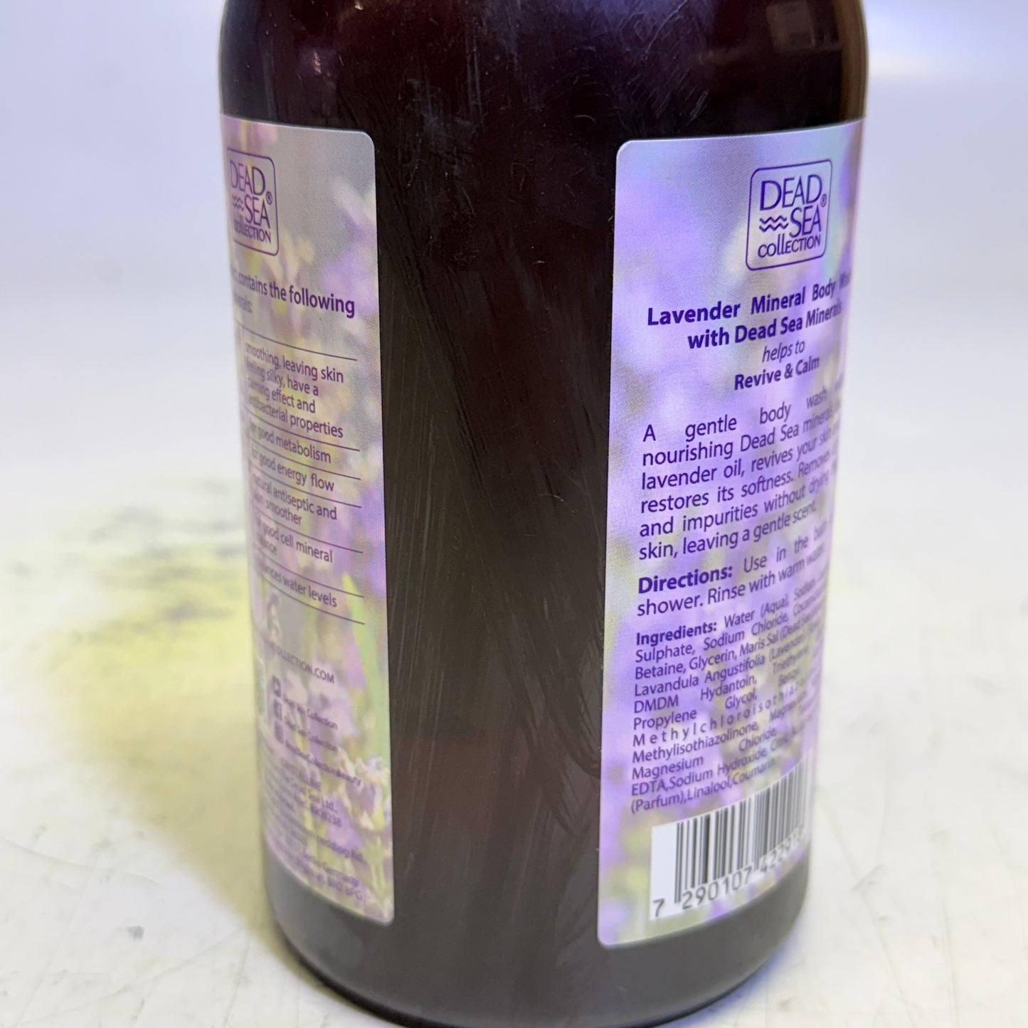 DEAD SEA COLLECTION (2 PACK) Lavender Mineral Body Wash Calming 33.8 Fl Oz