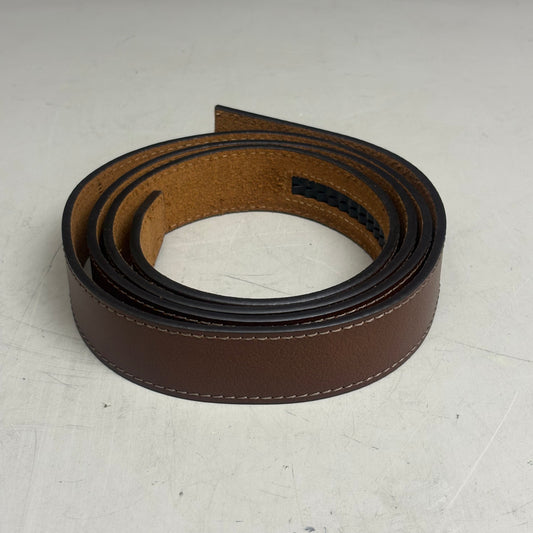SLIDEBELTS Classic Brown Leather Belt Strap (Without Buckle)