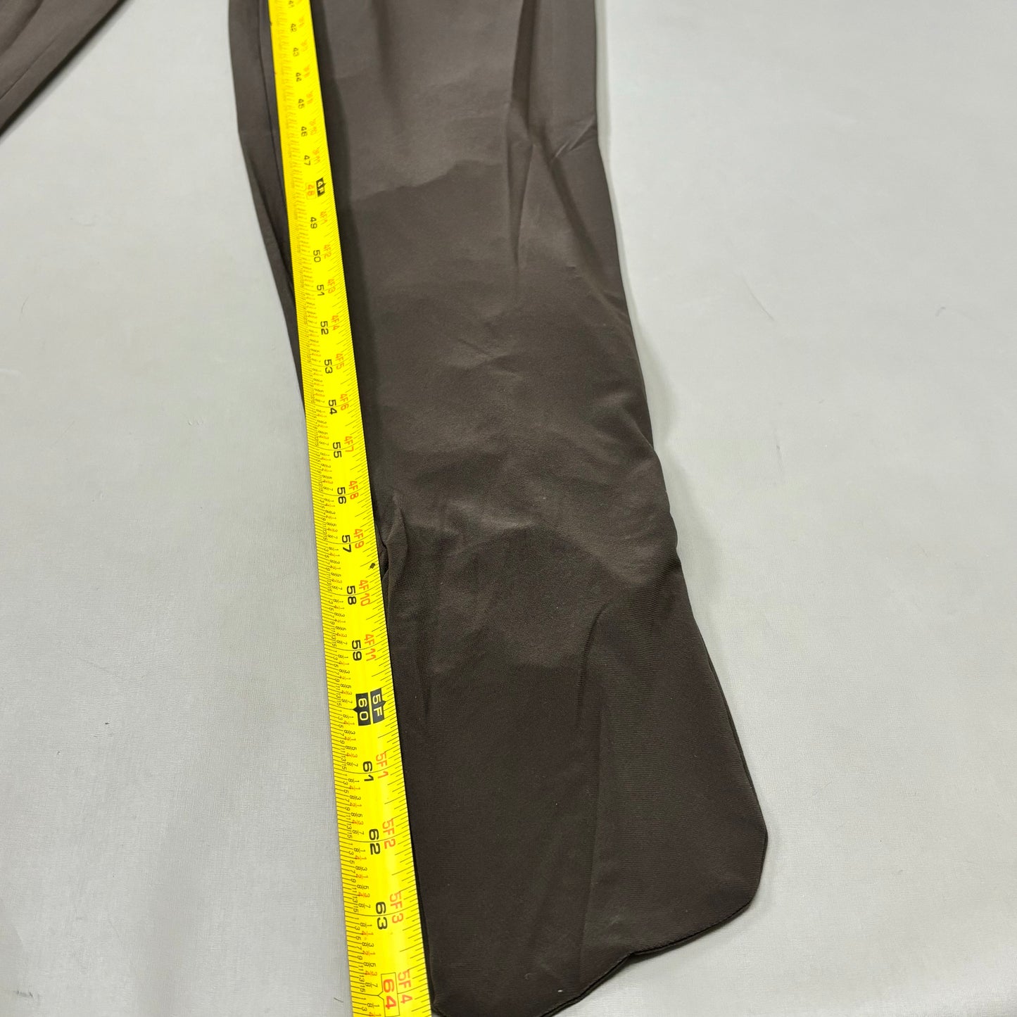 NORMA KAMALI Slim Fit Turtleneck Catsuit w/ Footsie Women's Sz XL/42 Chocolate