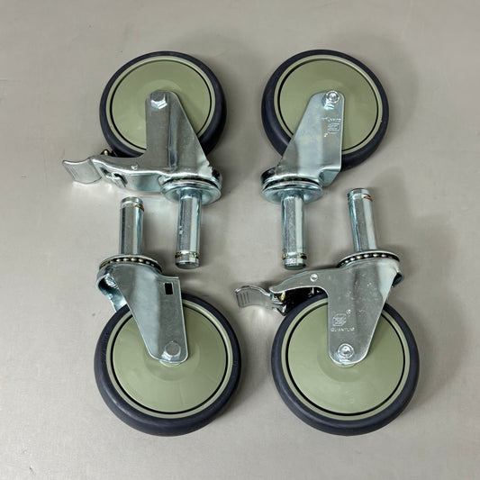 QUANTUM STORAGE SYSTEMS Swivel Stem Caster Kit 5" x 1-1/4" One Set WR-00H