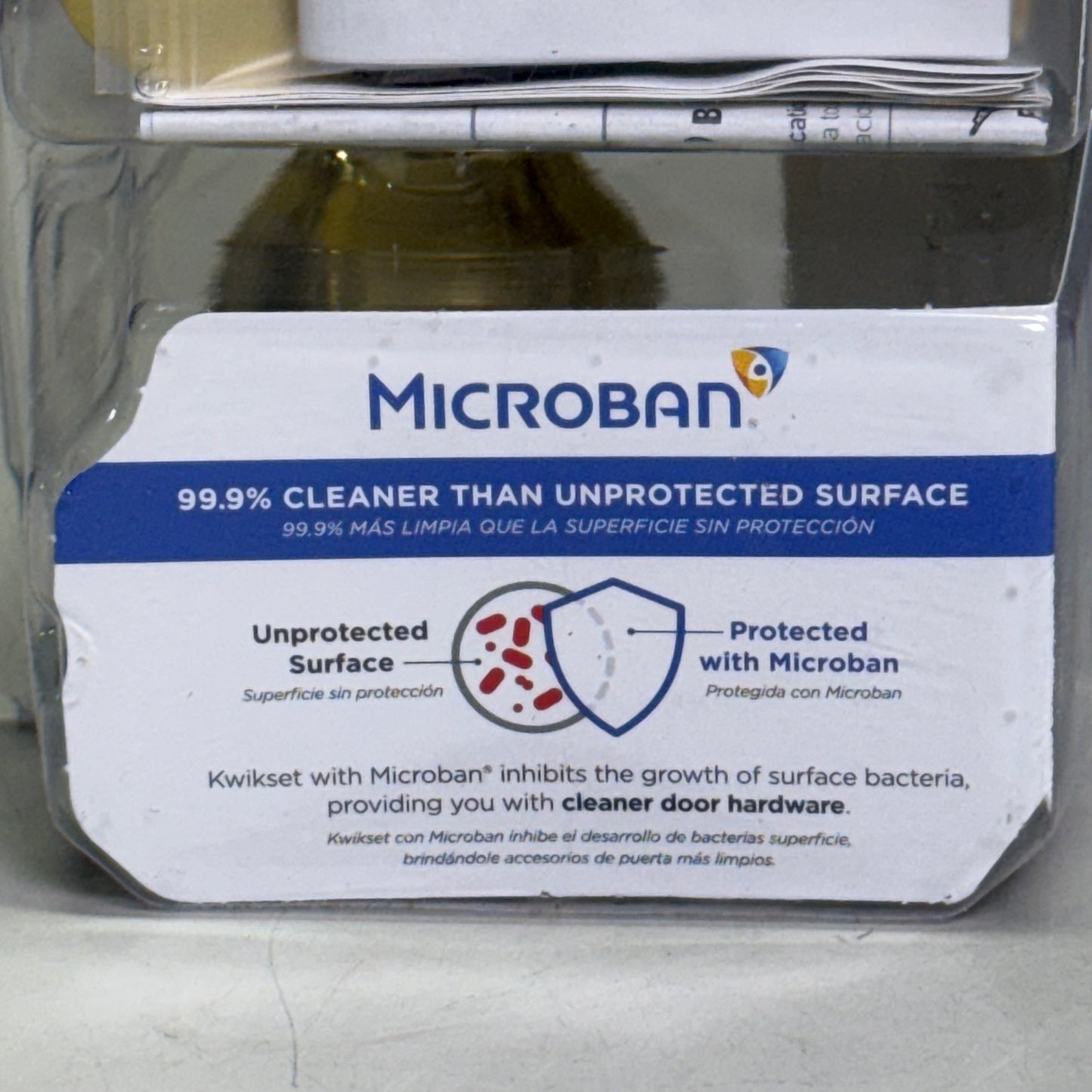 KWIKSET Smartkey Security Keyed Entry Door Knob w/ Microban Gold 94002-951