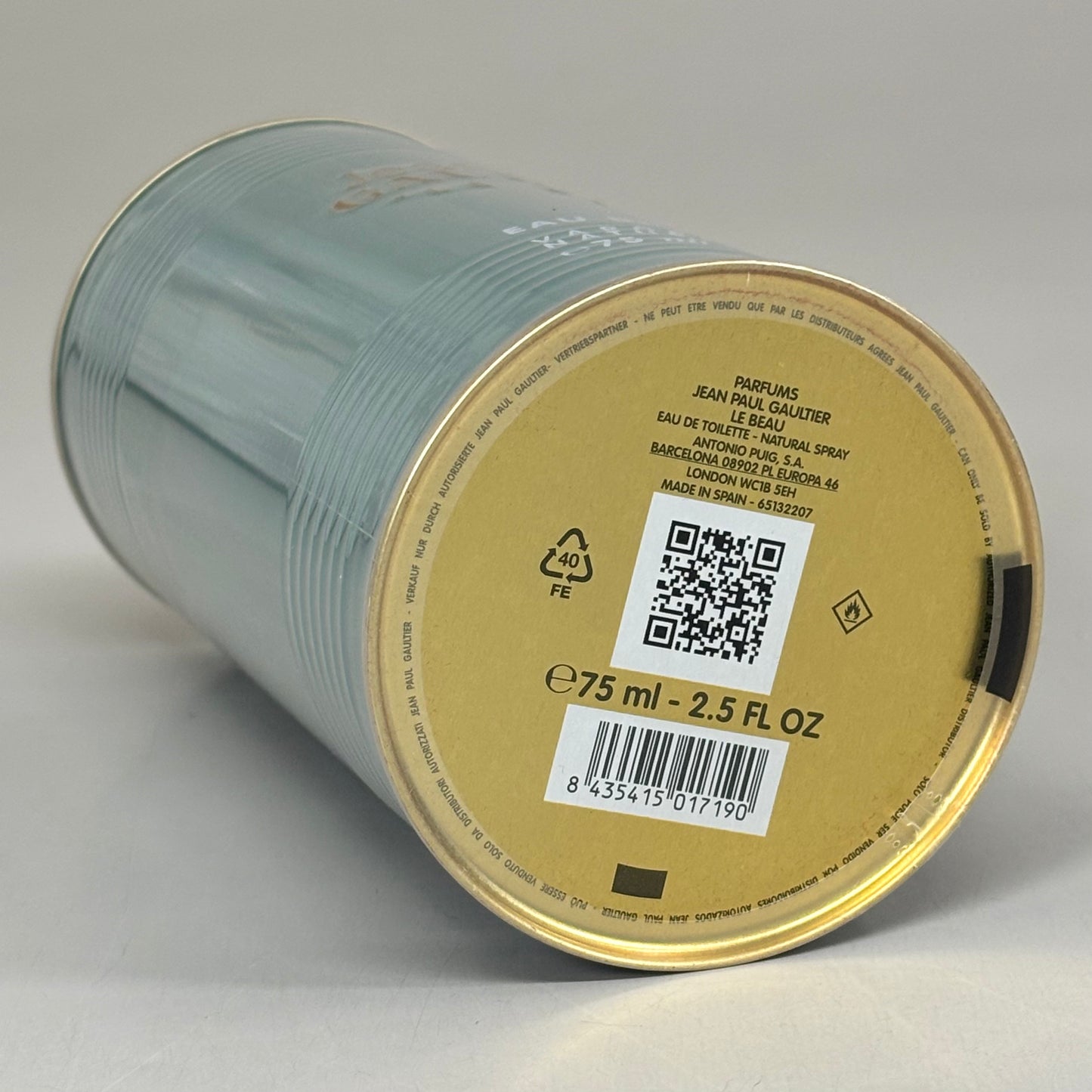 JEAN PAUL GAULTIER "Le Beau" Parfum Woody Aromatic Eau De Toilet 2.5 fl oz