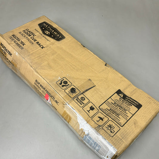 HATHAWAY Classic Floor Billiard Pool Cue Rack (Black Finish)