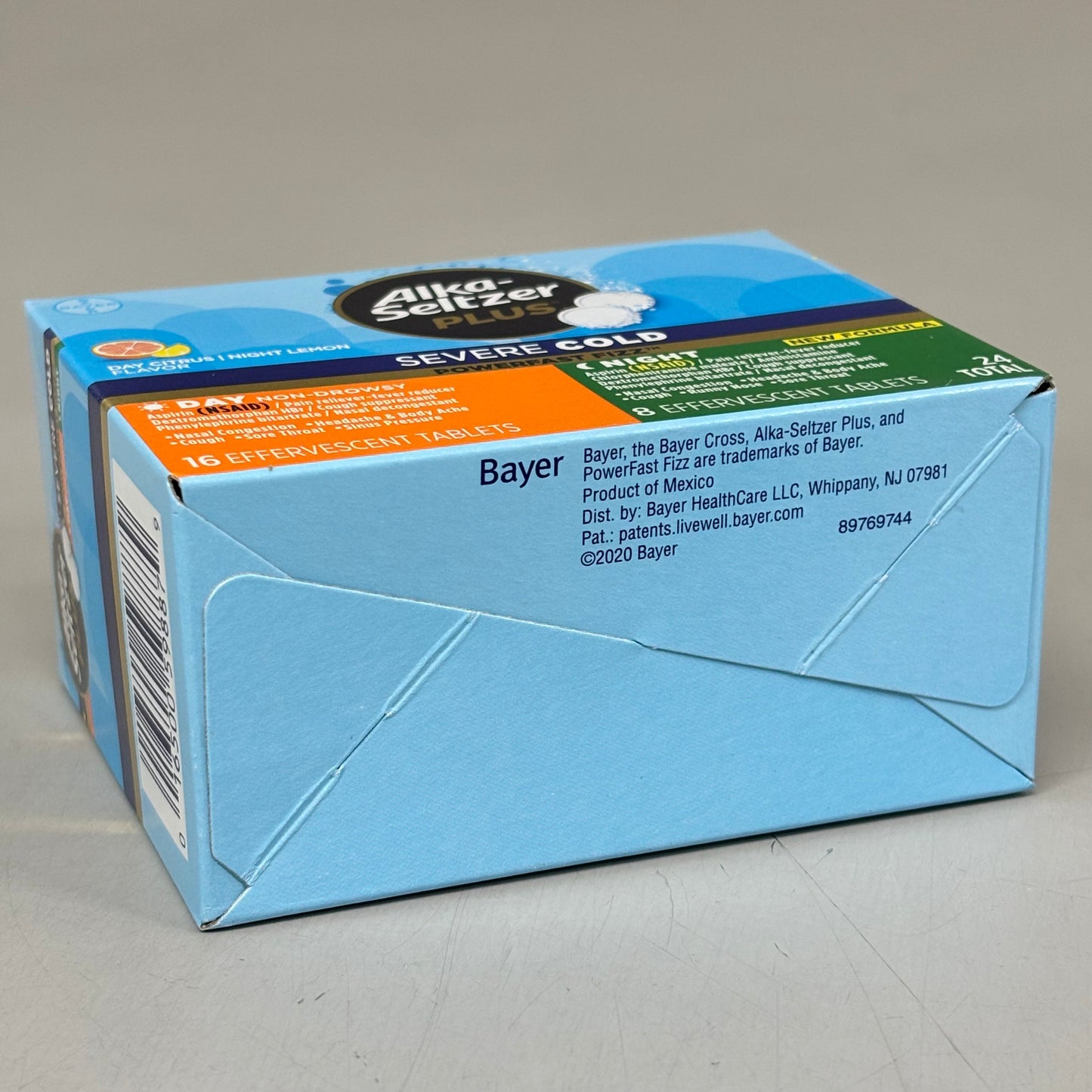 ZA@ ALKA-SELTSER PLUS (2 PACK, 24 TABLETS EACH) Severe Cold 16 Day + 8 Night Tabs BB 03/26 A