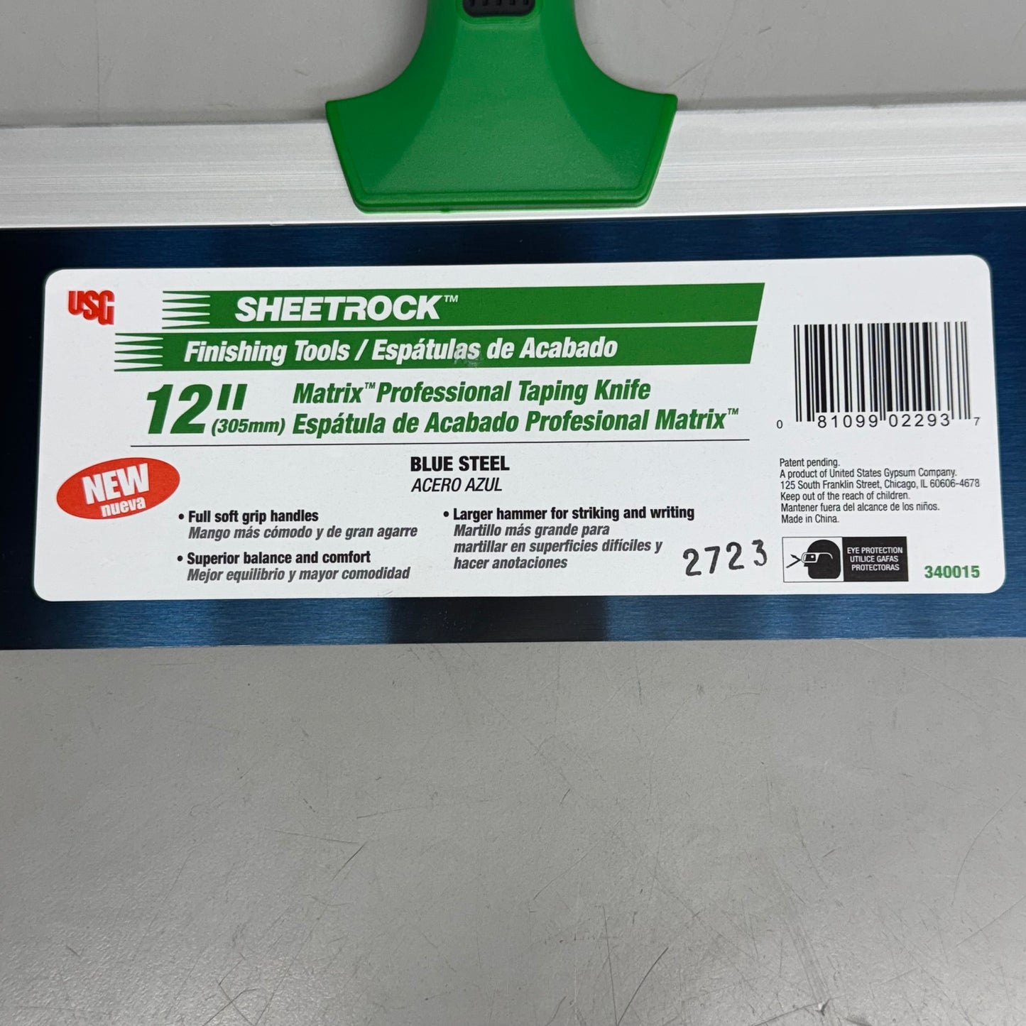 USG SHEETROCK TOOLS (2 PACK) Matrix Professional Taping Knife 12" 340015