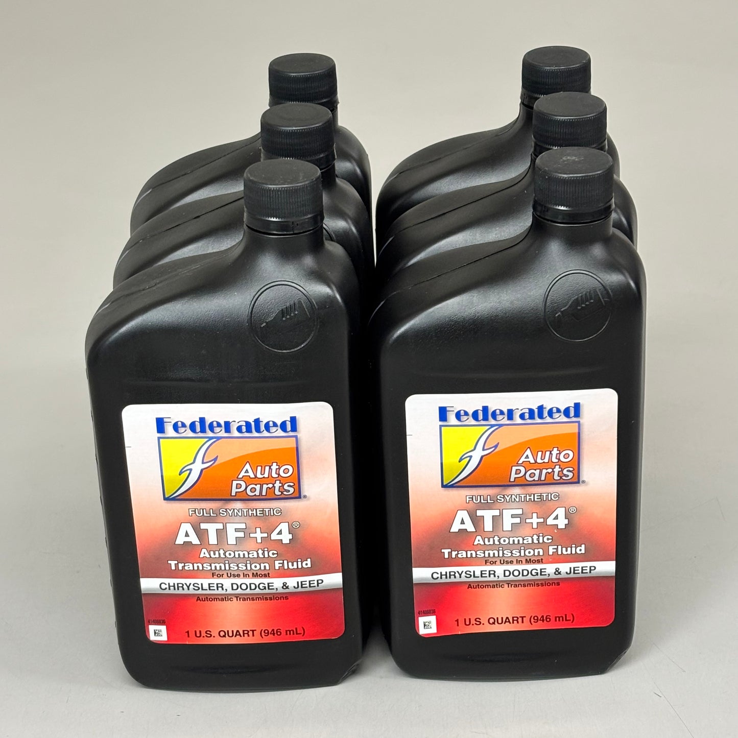FEDRATED (6 PACK, 1 QUART EACH) Auto Parts Full Synthetic ATF+4 Oil 527-7002
