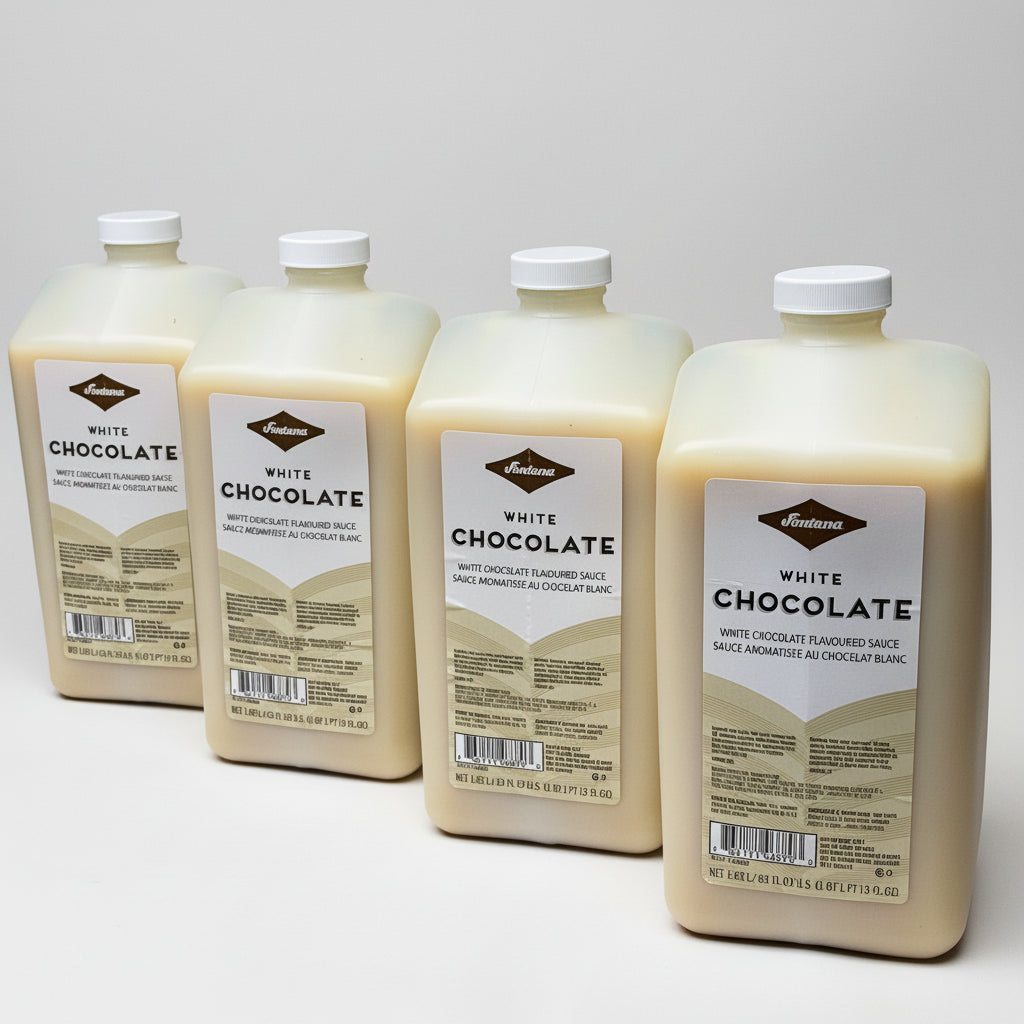 ZA@ STARBUCKS (4 PACK) Fontana White Chocolate Flavored Sauce 1.86 Liter BB 06/26 A