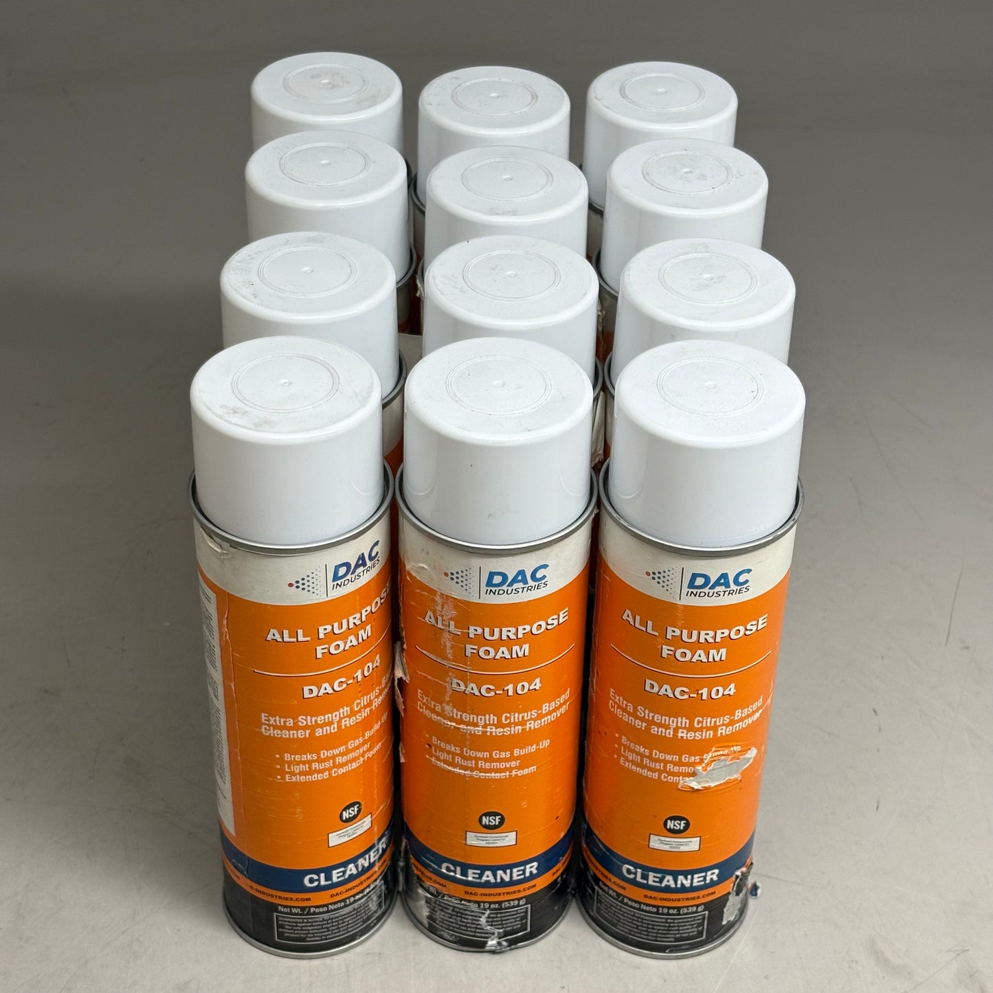DAC INSUSTRIES (10 Pack) All Purpose Foam Citrus Based Cleaner (Cosmetic Damage)