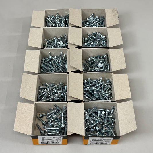 DEWALT (500 PK) Self-Drilling Screws 5/8"Hex Washer 1/4"-14x1-1/4" DFSEDB955-050