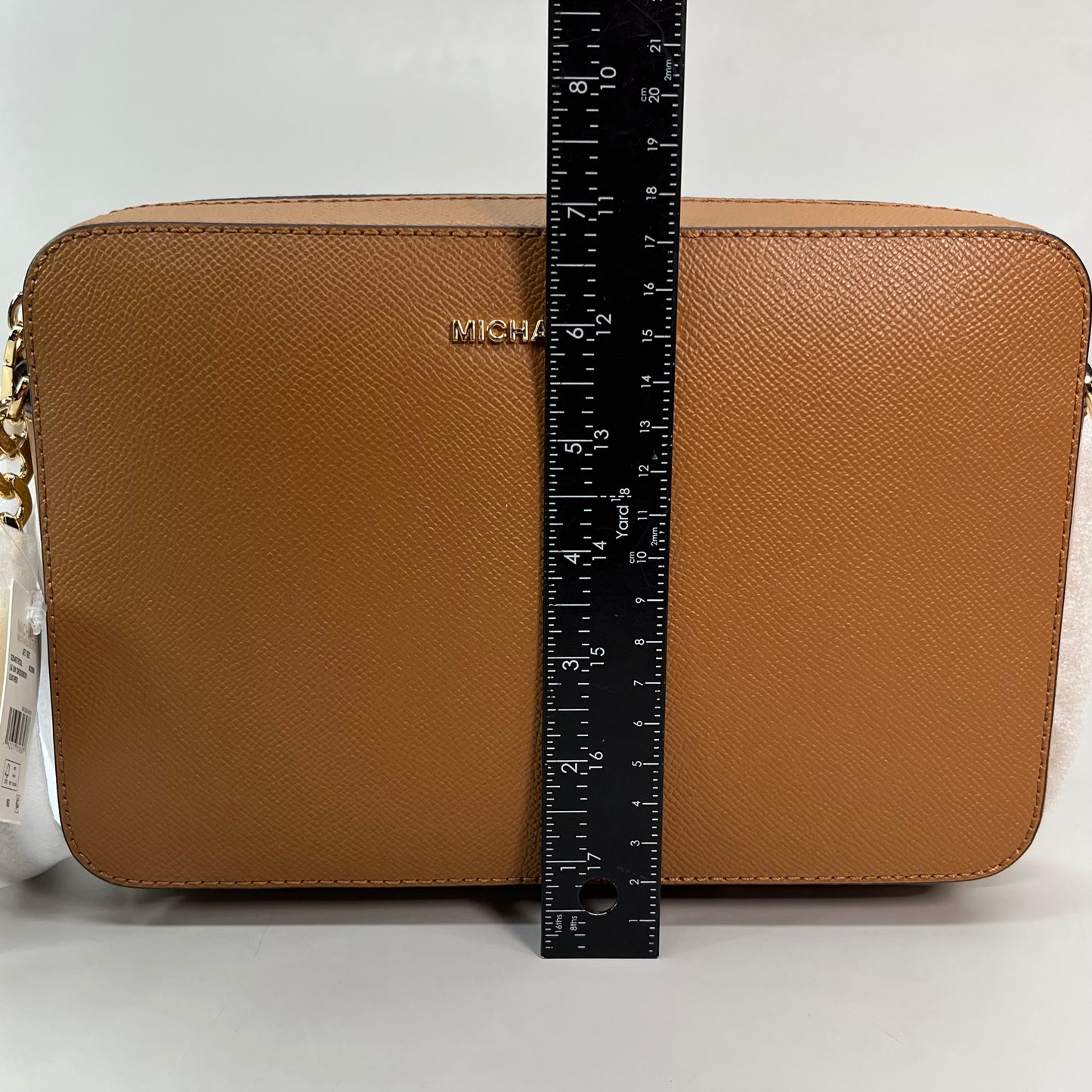 Michael Kors Jet Set Large Saffiano Leather Crossbody Bag Acorn