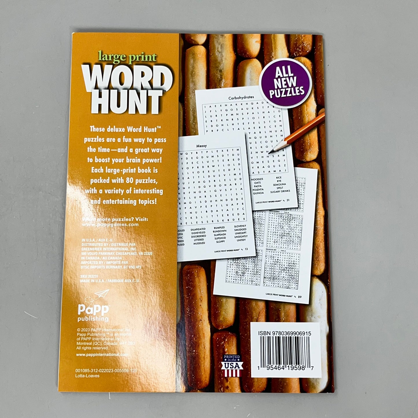 WORD HUNT (4 PACK) Large Print Word Search Puzzles Vol. 125, 126, 127, 128 353231