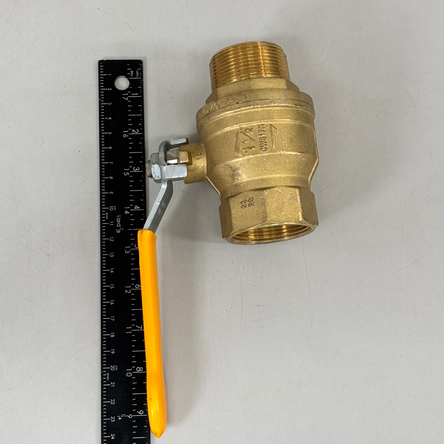 RUBINC Threaded Ball Brass Valve S95 600 CWP PN40 DN40 1-1/2" Made in Italy