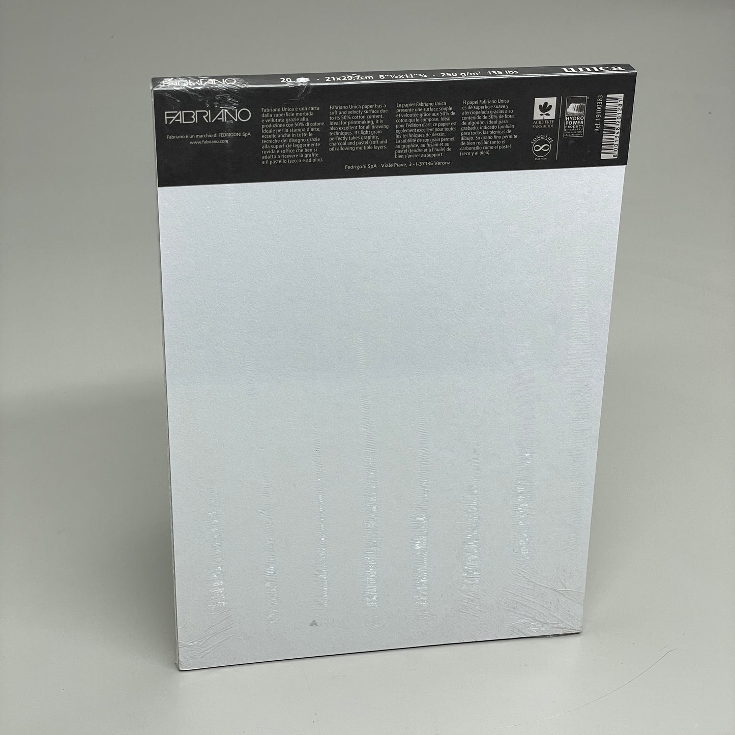 FABRIANO (5 PK) Unica Bianco Paper Pad 20 Pages 8.5"x11.75 19100383