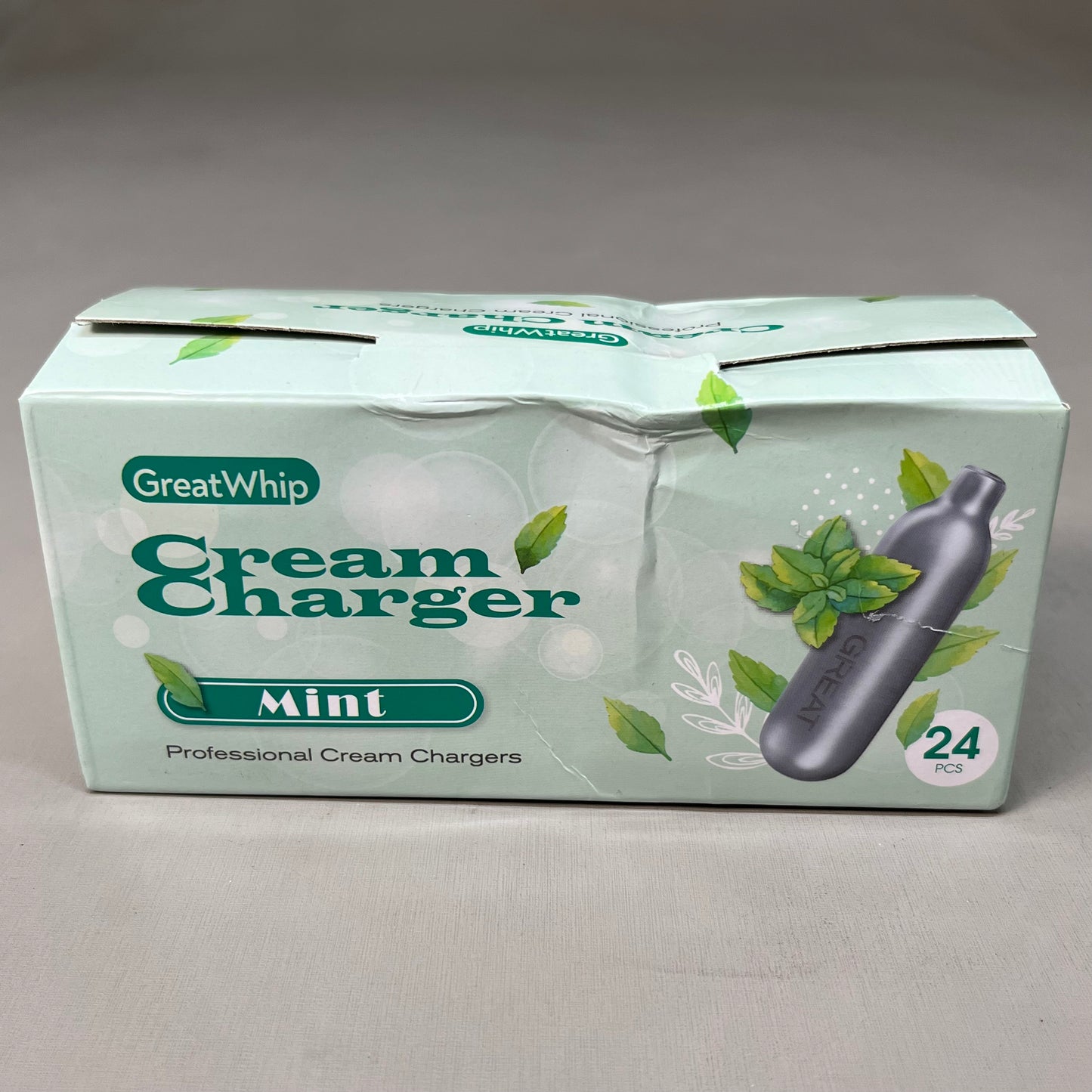GREATWHIP Mint Cream Chargers 24 Pack Best By 03-28-2026 (New)