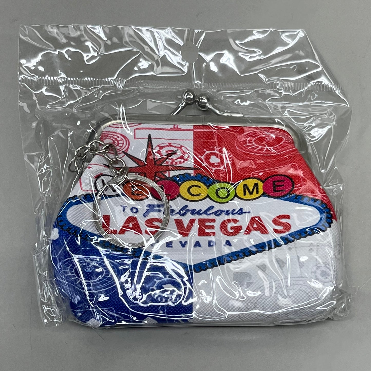 LAS VEGAS 3-PACK! Welcome to Fabulous Las Vegas Coin Purse Souvenirs 4" x 4" Poker