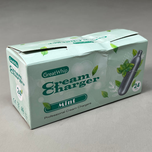 GREATWHIP Mint Cream Chargers 24 Pack Best By 03-28-2026 (New)