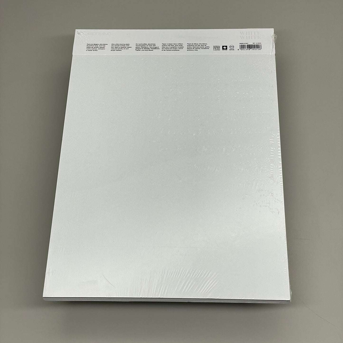 FABRIANO White White Drawing Pad 11.75"x16.5" 20 Sheets GSM: 300 19100420