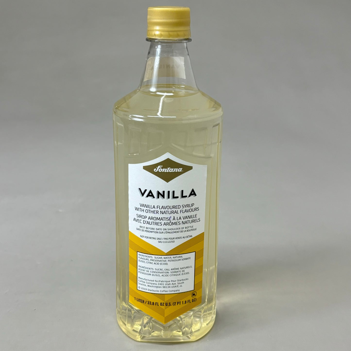 STARBUCKS (4 PACK!) Fontana Vanilla Flavored Syrup 33.8 fl oz/bottle BB: 07/2025